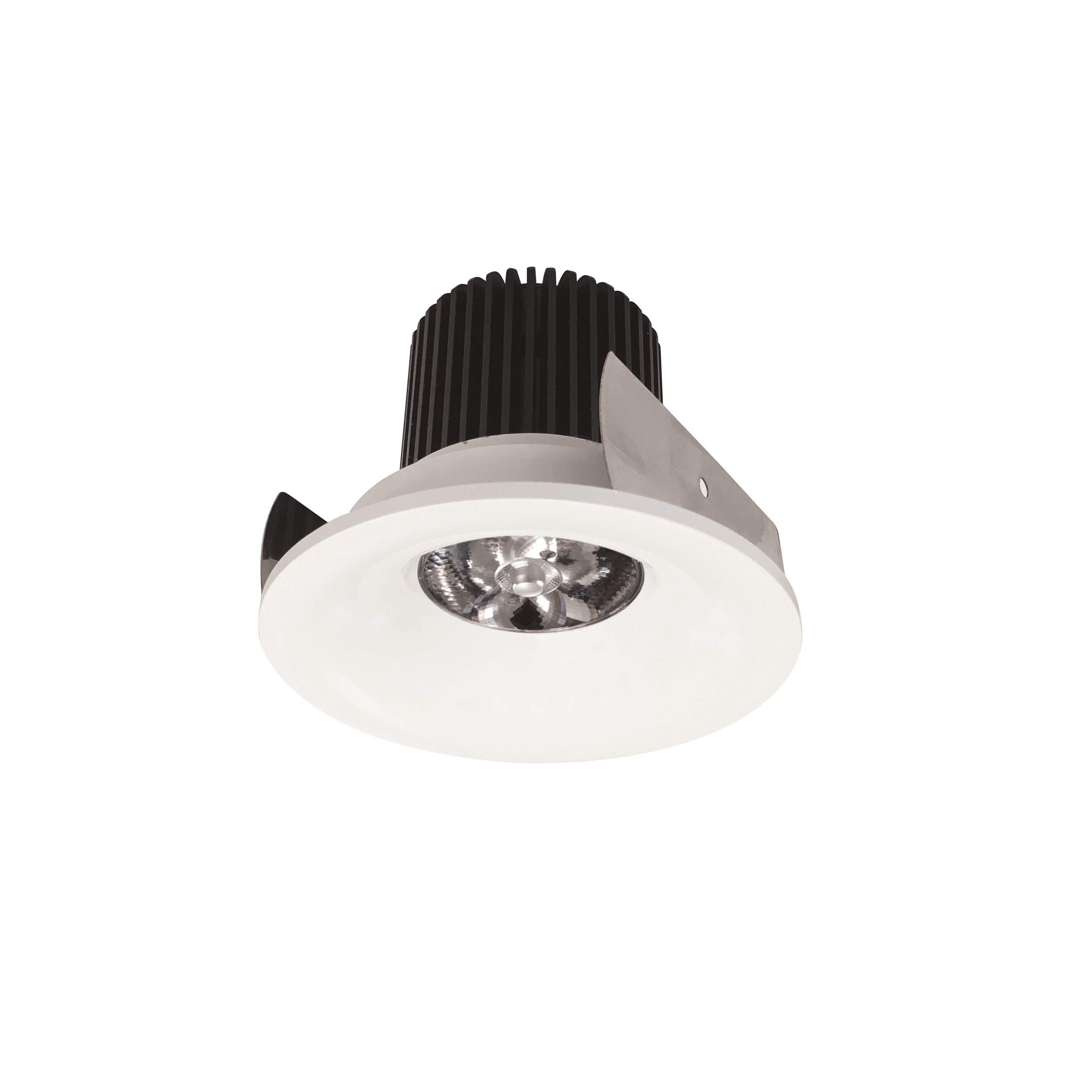 Nora Lighting NIOB-2RNB27QWW - Recessed - 2 Inch Iolite LED Round Bullnose, 10-Degree Optic, 800lm / 12W, 2700K, White Finish