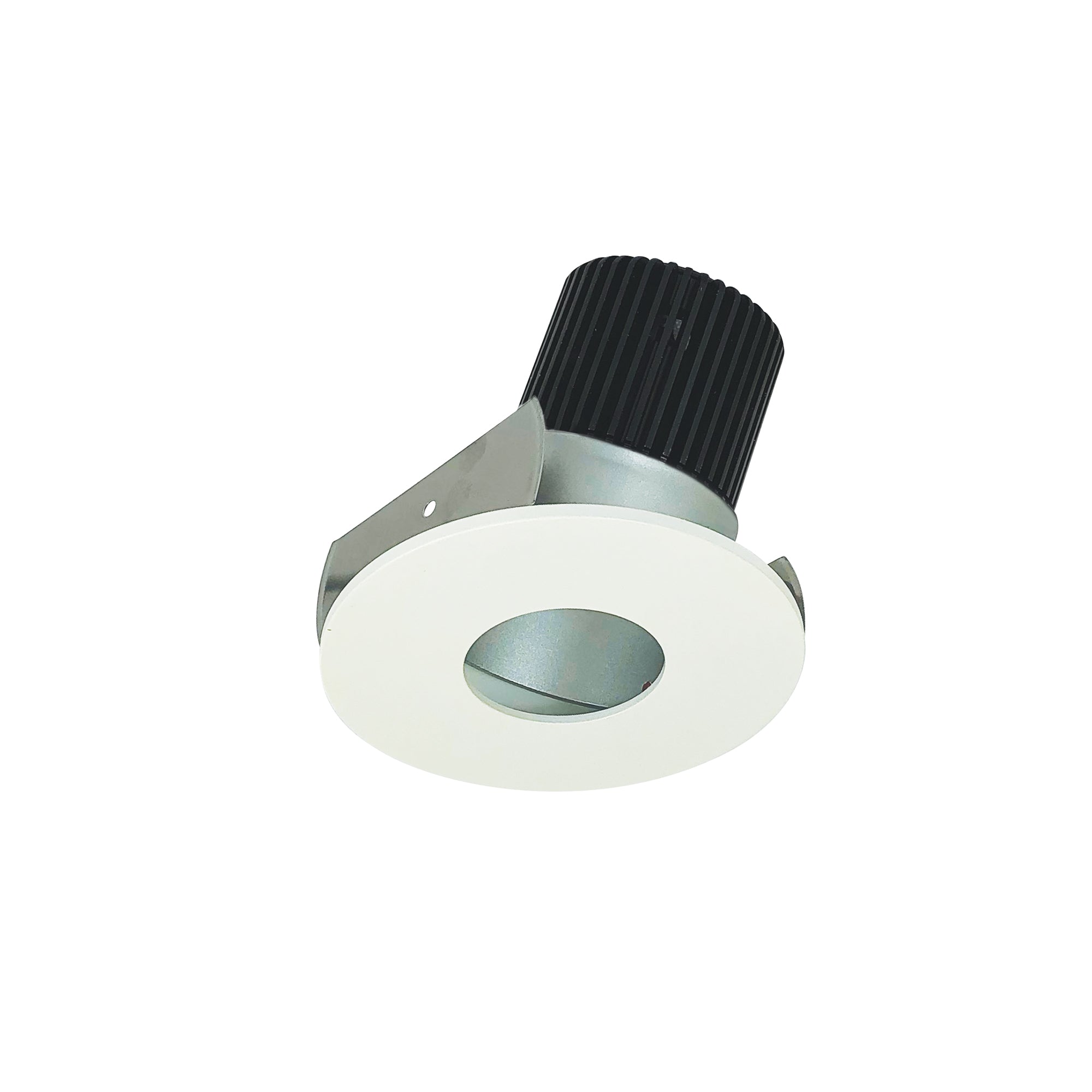 Nora Lighting NIOB-2RPHA27XHZMPW/10 - Recessed - 2 Inch Iolite LED Round Adjustable Pinhole, 1000lm / 14W, 2700K, Haze Pinhole / Matte Powder White Flange