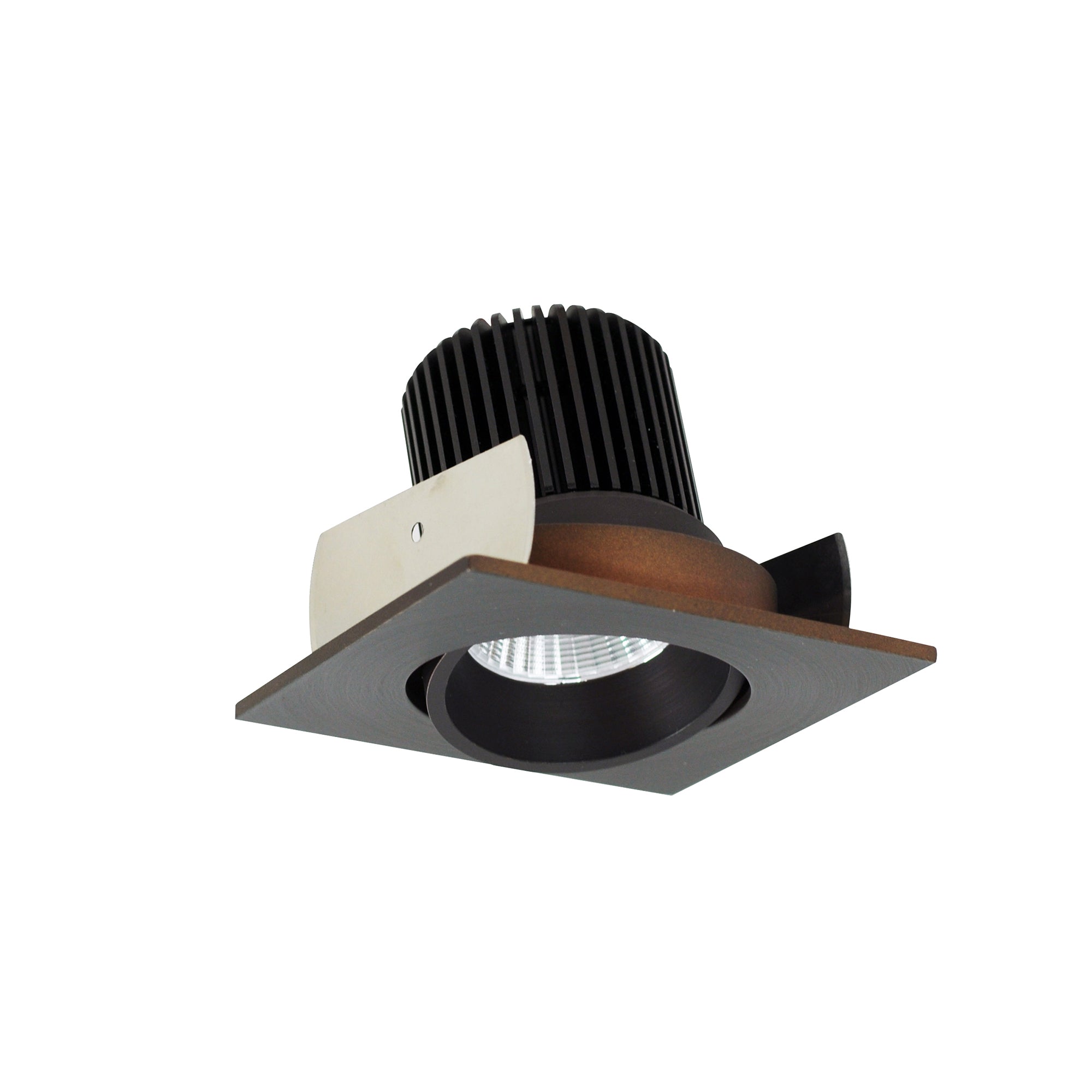 Nora Lighting NIOB-2SC27XBZ/10 - Recessed - 2 Inch Iolite LED Square Adjustable Cone Reflector, 1000lm / 14W, 2700K, Bronze Reflector / Bronze Flange