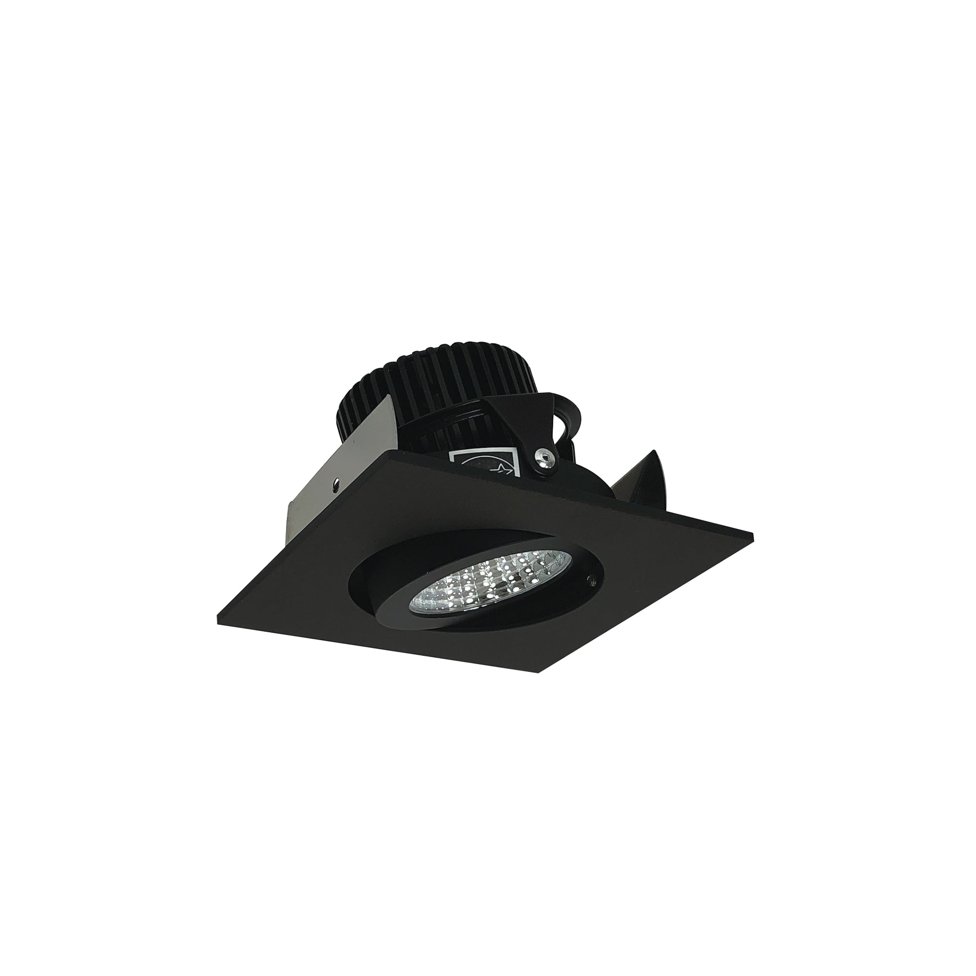 Nora Lighting NIOB-2SG27XBB/10 - Recessed - 2 Inch Iolite LED Square Adjustable Gimbal, 1000lm / 14W, 2700K, Black Finish