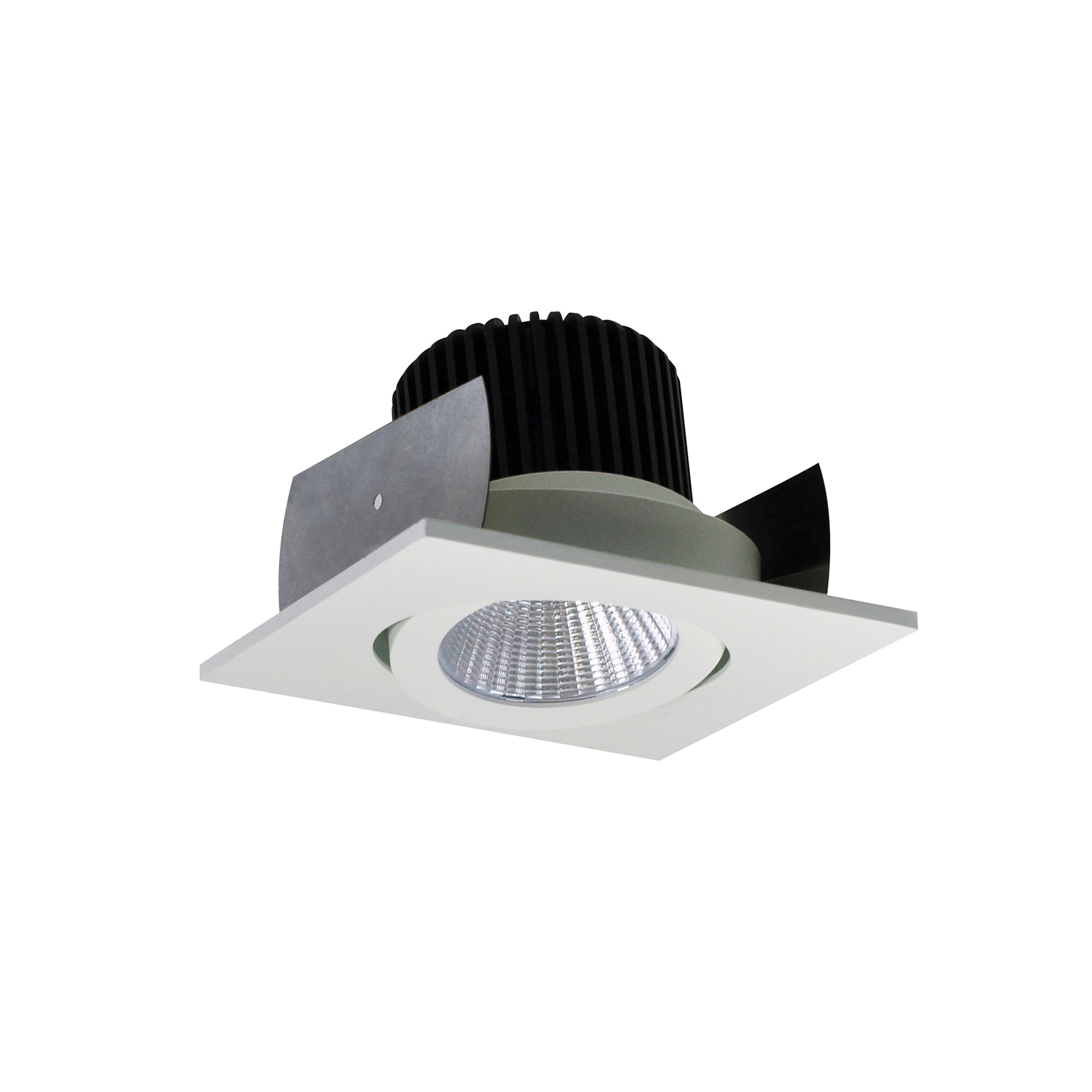 Nora Lighting NIOB-2SG27XWW/10 - Recessed - 2 Inch Iolite LED Square Adjustable Gimbal, 1000lm / 14W, 2700K, White Finish