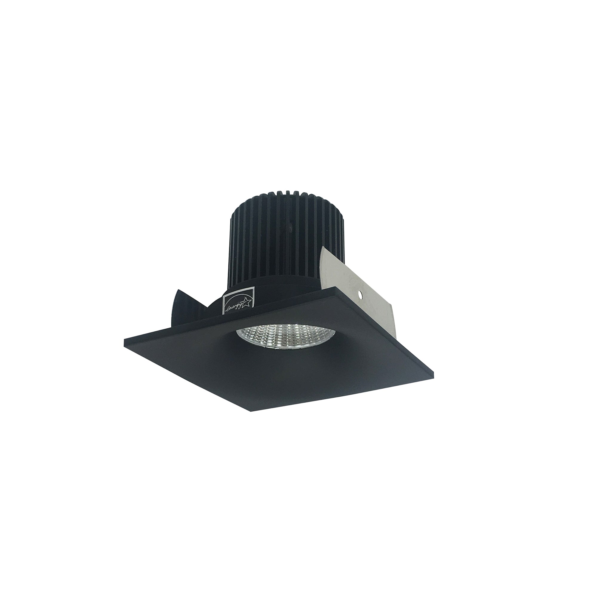 Nora Lighting NIOB-2SNB30XBB/10 - Recessed - 2 Inch Iolite LED Square Bullnose, 1000lm / 14W, 3000K, Black Finish