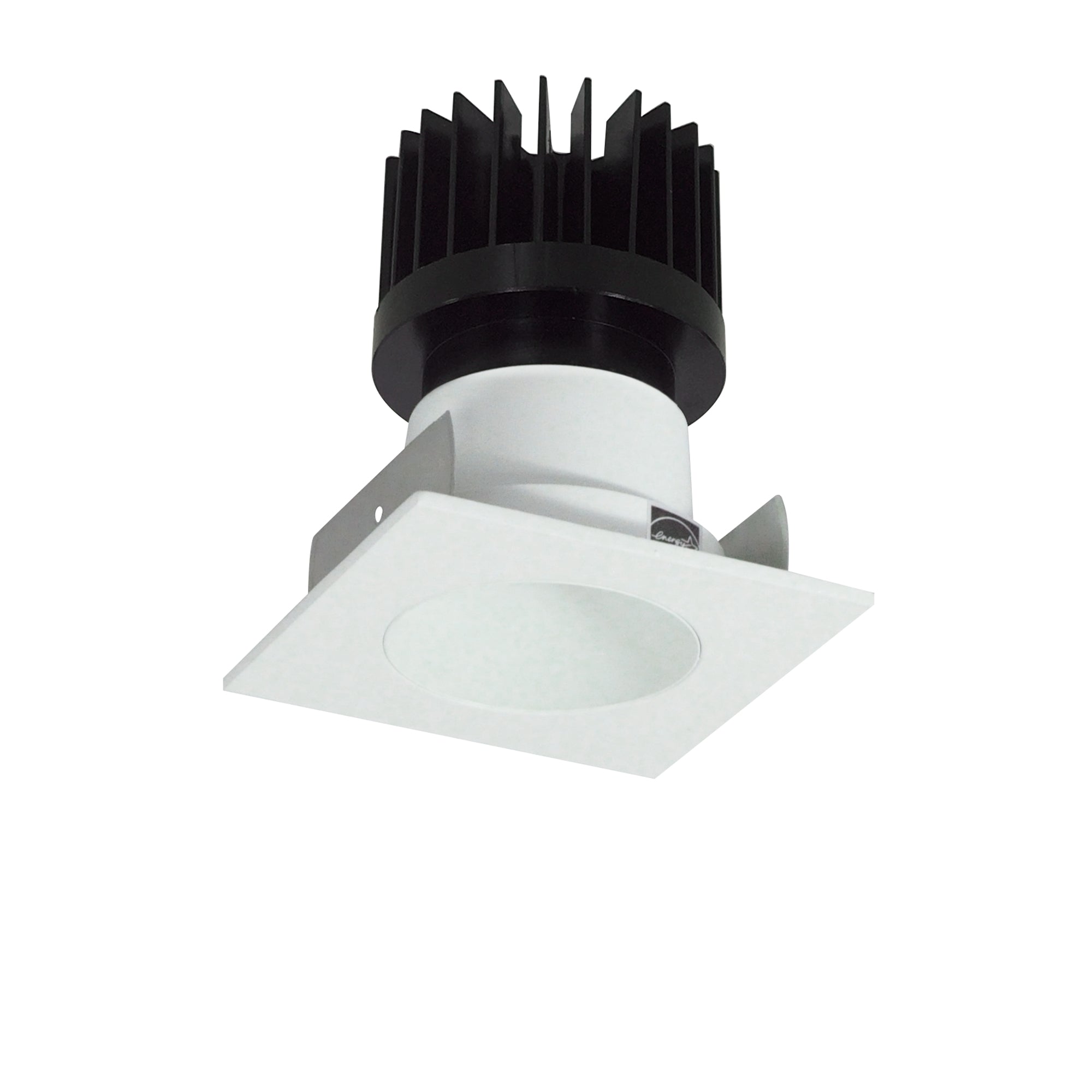 Nora Lighting NIOB-2SNDC30XMPW/HL - Recessed - 2 Inch Iolite LED Square Reflector with Round Aperture, 1500lm/2000lm/2500lm (varies by housing), 3000K, Matte Powder White Reflector / Matte Powder White Flange