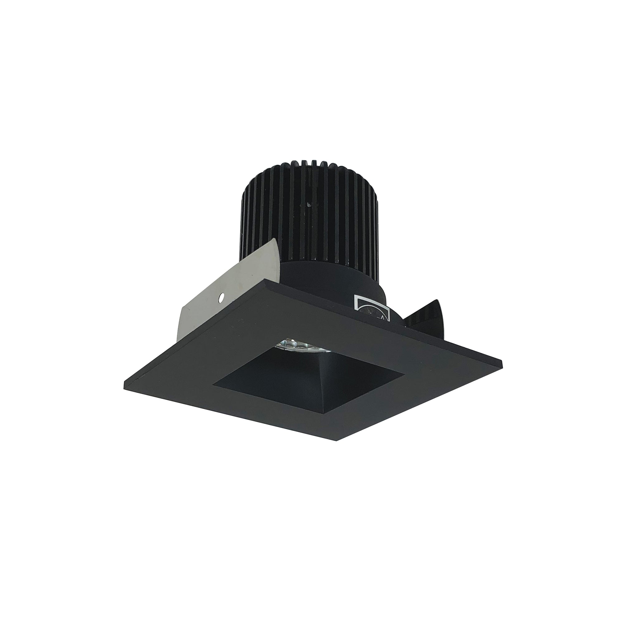 Nora Lighting NIOB-2SNDSQ27XBB/10 - Recessed - 2 Inch Iolite LED Square Reflector with Square Aperture, 1000lm / 14W, 2700K, Black Reflector / Black Flange