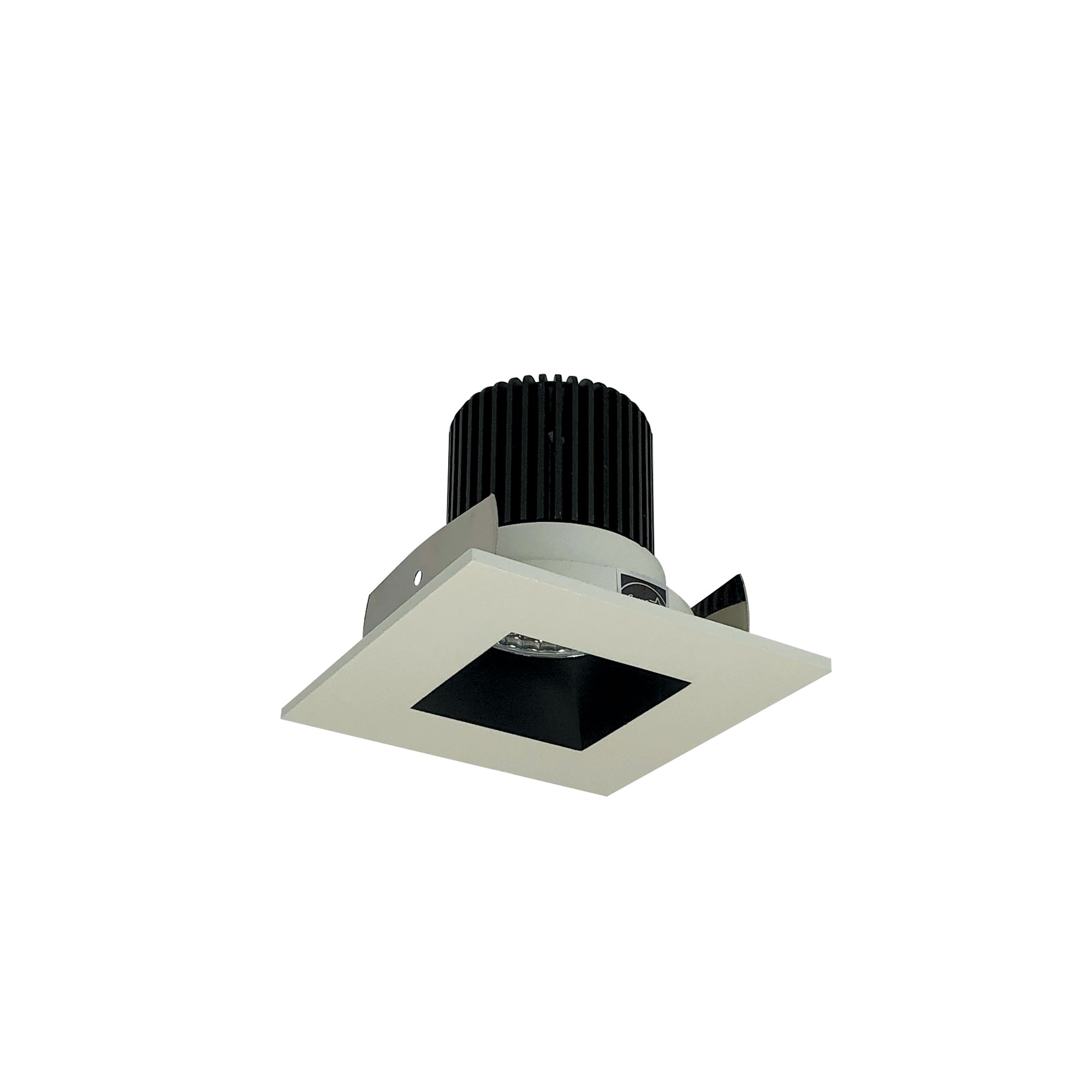 Nora Lighting NIOB-2SNDSQ40XBW/10 - Recessed - 2 Inch Iolite LED Square Reflector with Square Aperture, 1000lm / 14W, 4000K, Black Reflector / White Flange