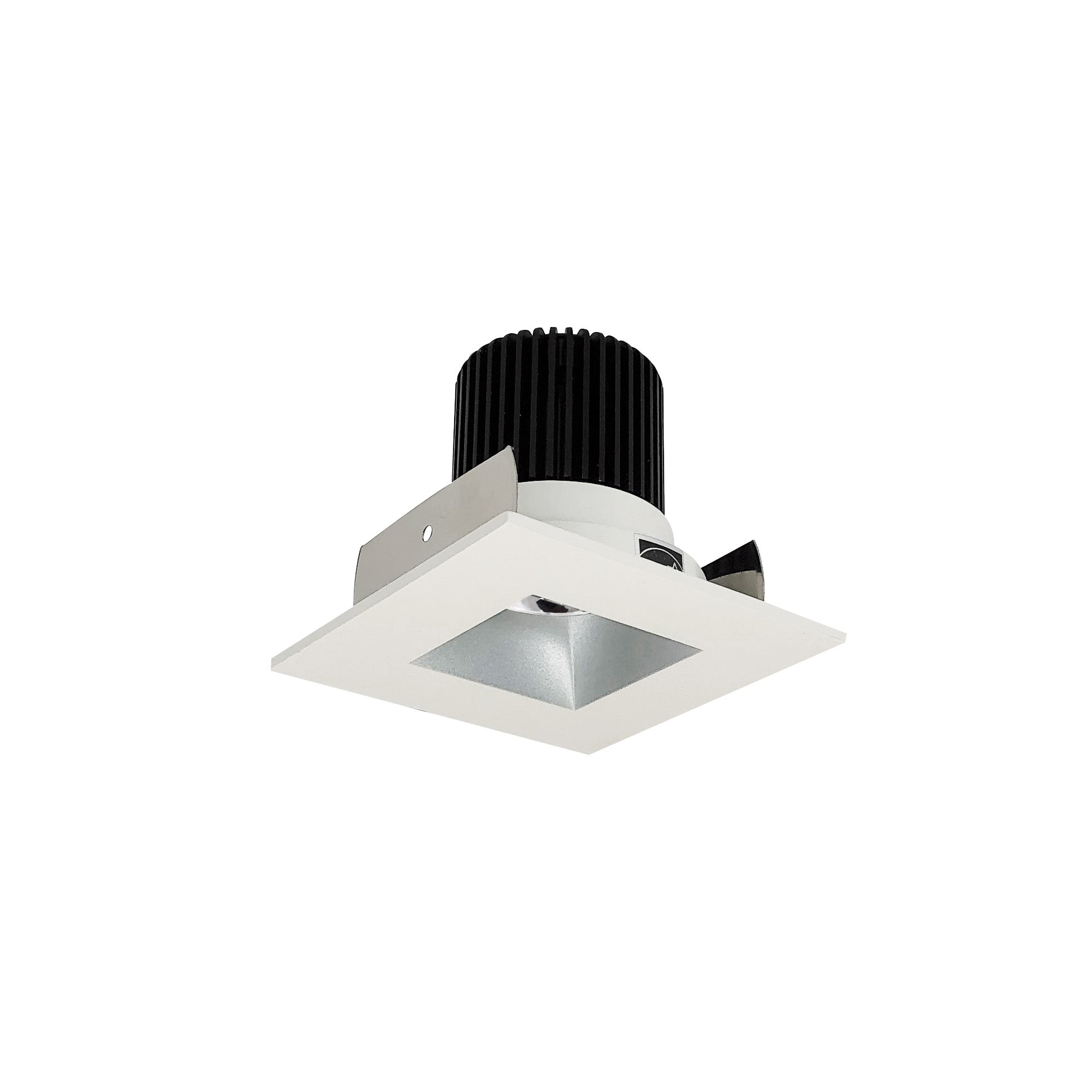 Nora Lighting NIOB-2SNDSQ27QHZMPW - Recessed - 2 Inch Iolite LED Square Reflector with Square Aperture, 10-Degree Optic, 800lm / 12W, 2700K, Haze Reflector / Matte Powder White Flange