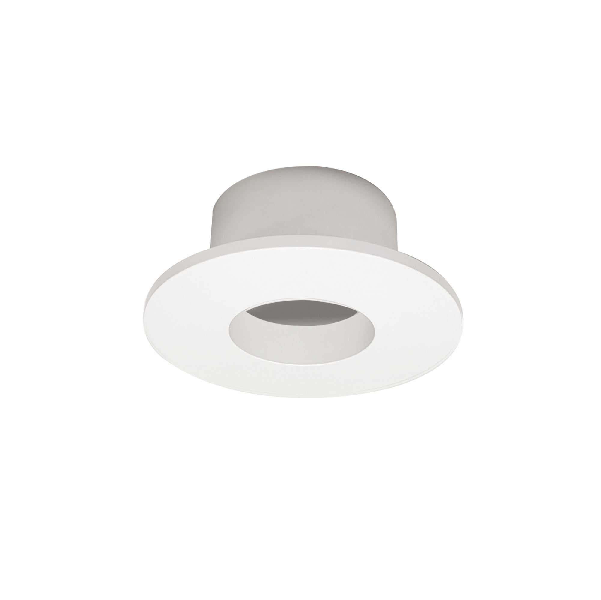 Nora Lighting NIOC-1RNGWW - Recessed - 1 Inch Iolite Can-less Round Downlight Trim, White finish