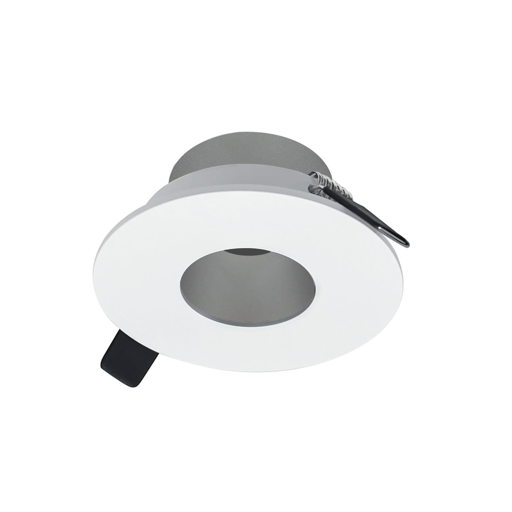 Nora Lighting NIOC-2RPHHZMPW - Recessed - 2 Inch Iolite Can-less Round Pinhole Trim, Haze Pinhole / Matte Powder White Flange