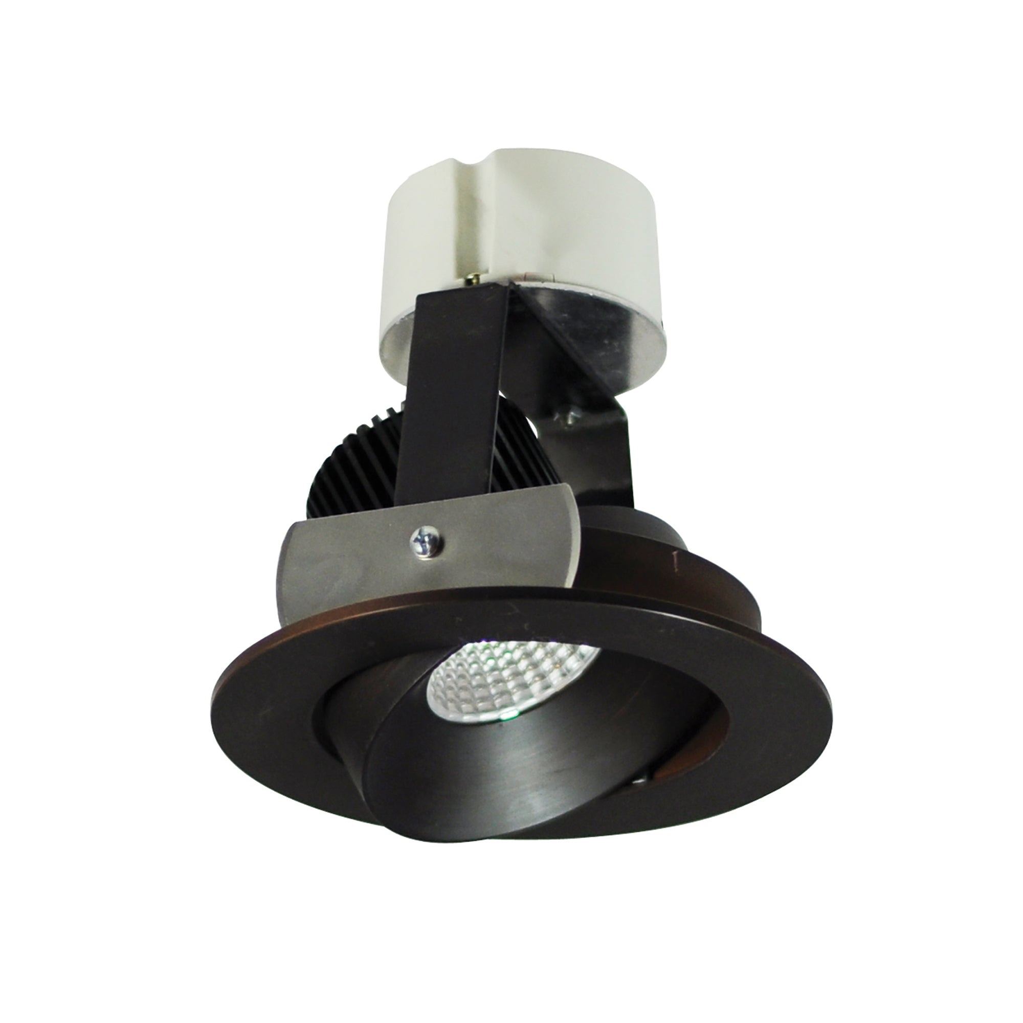 Nora Lighting NIR-4RC27XBZ/10 - Recessed - 4 Inch Iolite LED Round Adjustable Cone Retrofit, 1000lm / 12W, 2700K, Bronze Reflector / Bronze Flange