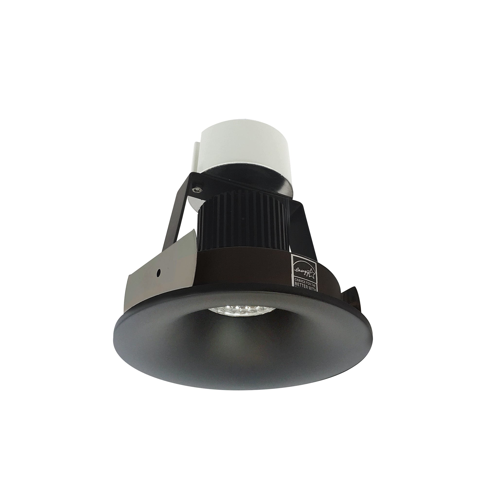 Nora Lighting NIR-4RNB30XBB/10 - Recessed - 4 Inch Iolite LED Round Bullnose Retrofit, 1000lm / 12W, 3000K, Black Finish