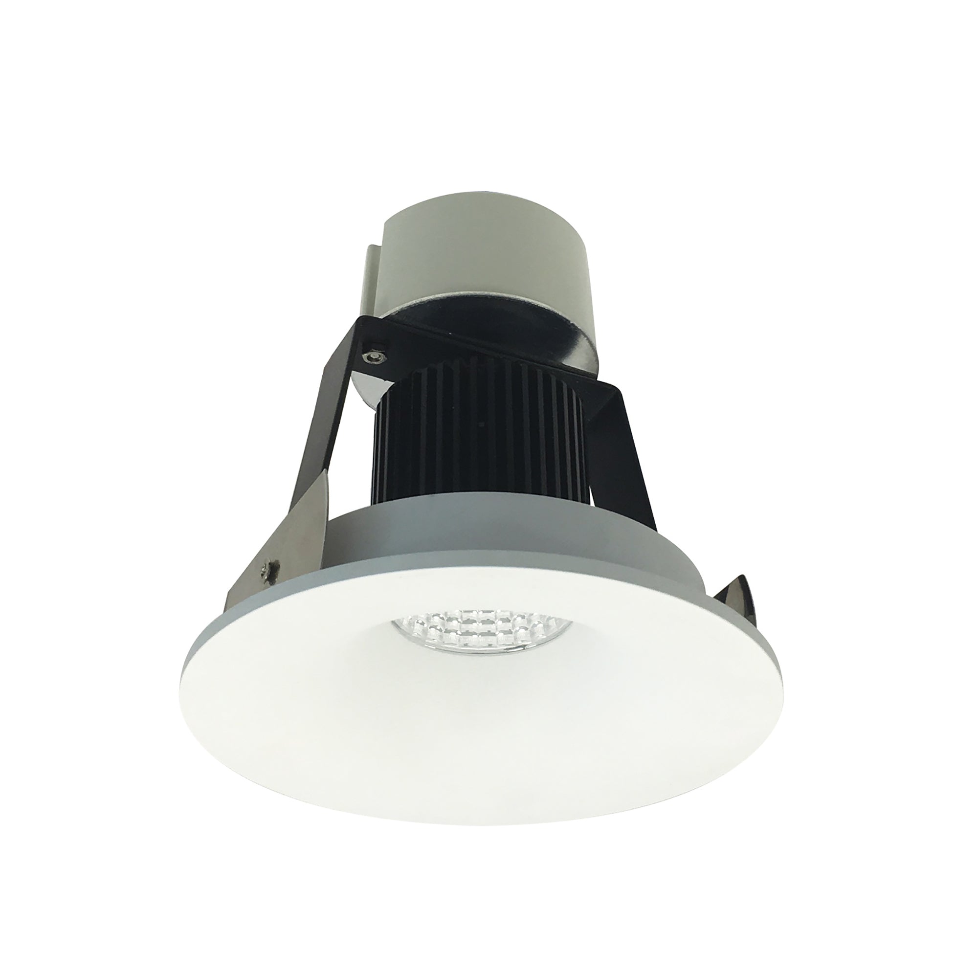 Nora Lighting NIR-4RNB27XMPW/10 - Recessed - 4 Inch Iolite LED Round Bullnose Retrofit, 1000lm / 12W, 2700K, Matte Powder White Finish