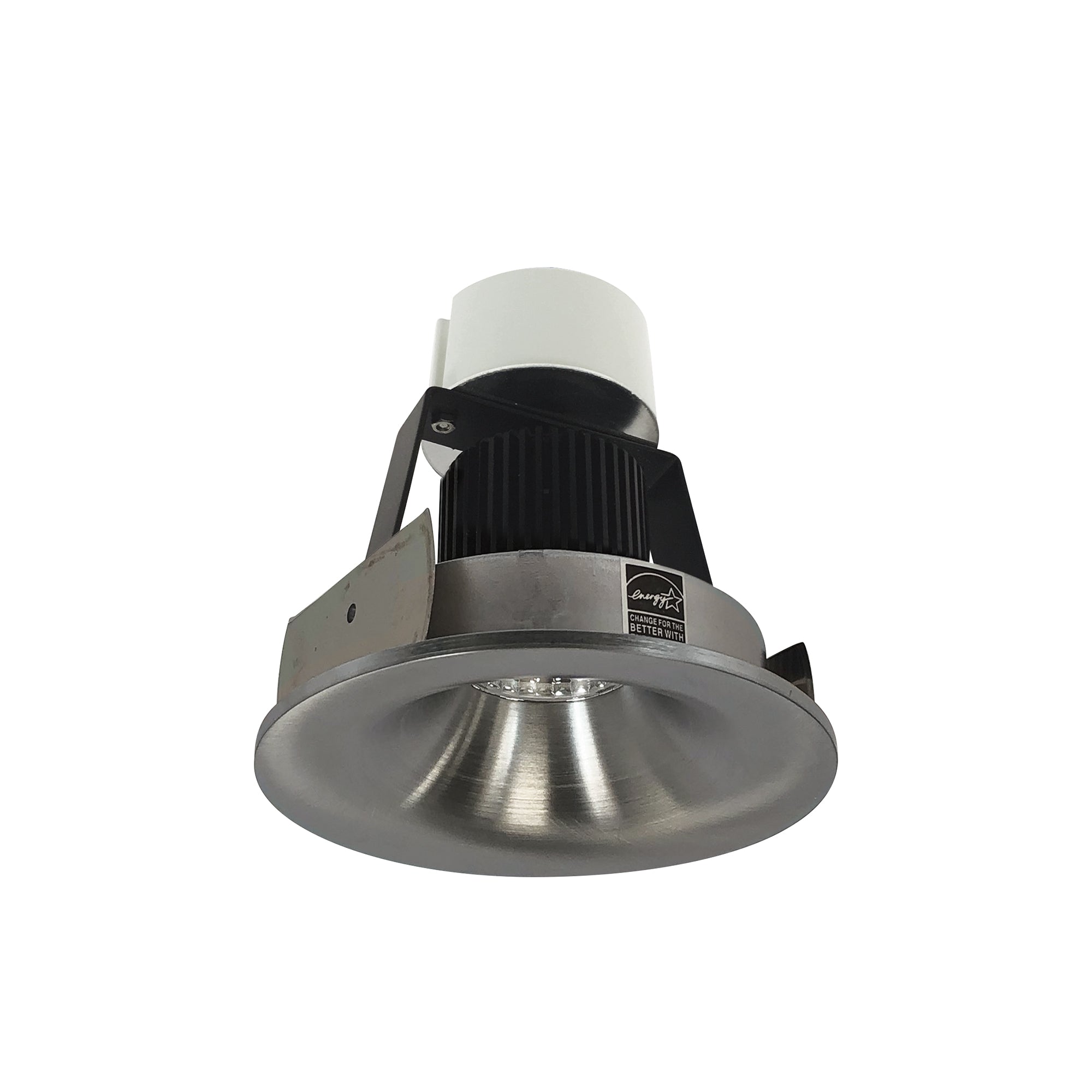 Nora Lighting NIR-4RNB50XNN - Recessed - 4 Inch Iolite LED Round Bullnose Retrofit, 800lm / 12W, 5000K, Natural Metal Finish