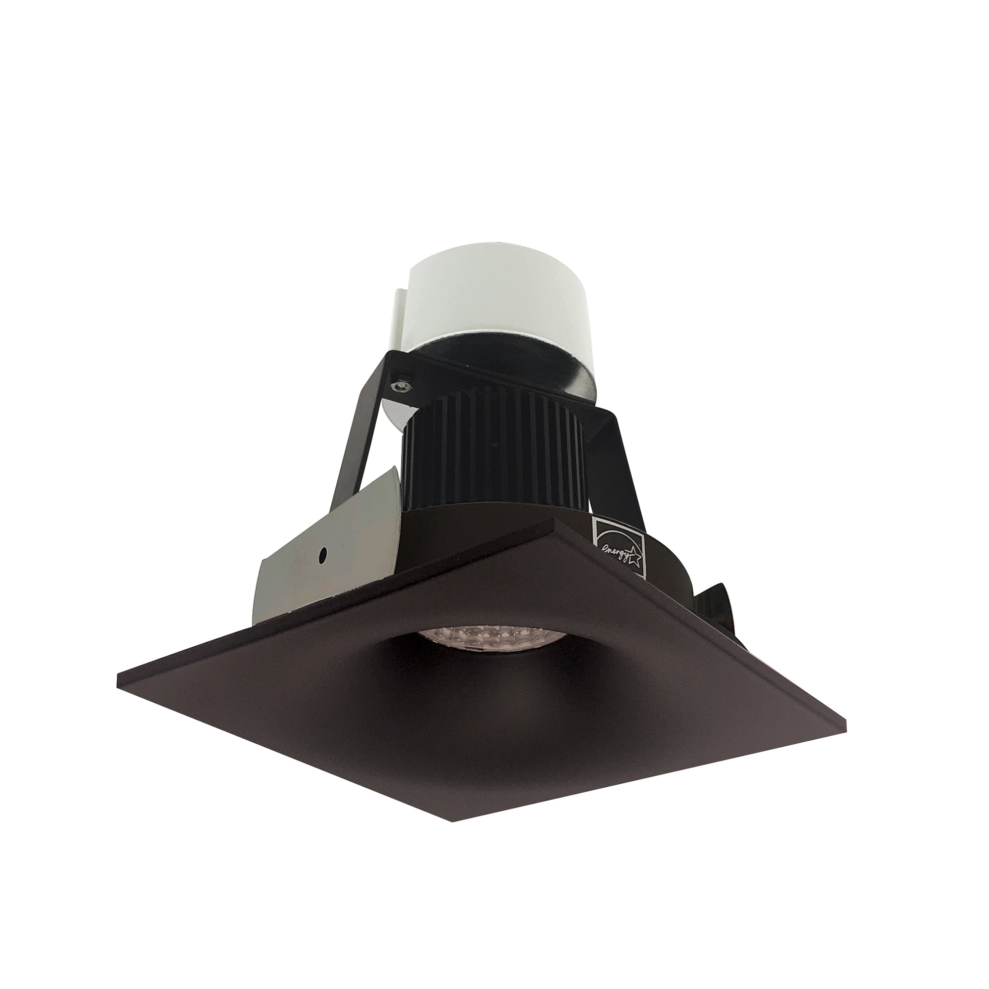 Nora Lighting NIR-4SNBCDXBZ - Recessed - 4 Inch Iolite LED Square Bullnose Retrofit, 800lm / 12W, Comfort Dim, Bronze Finish