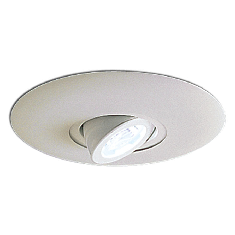 Nora Lighting NL-665W - Recessed - 6 Inch Surface Adjustable Round Spot w/ Metal Trim, White