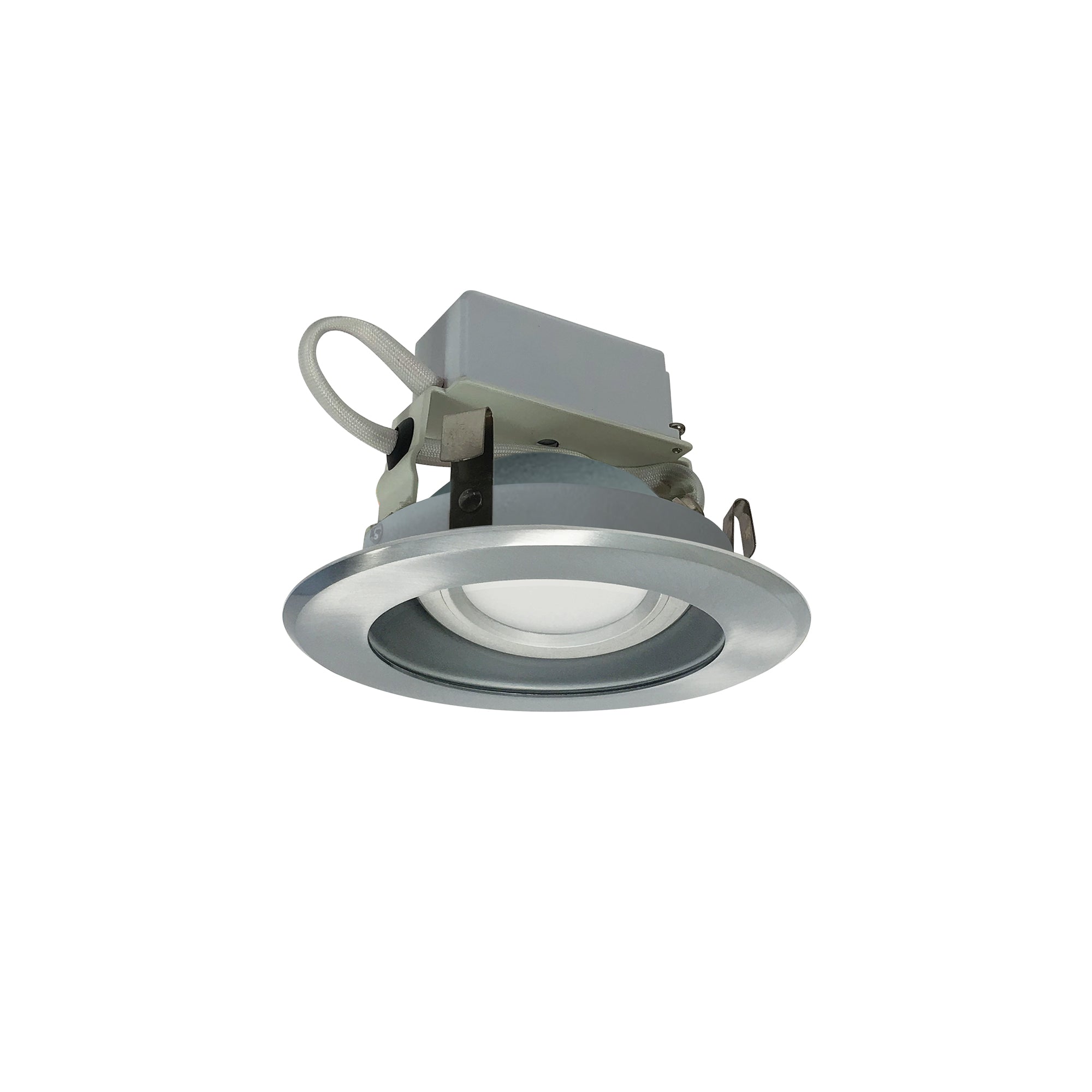 Nora Lighting NLCBC-46927XHZN - Recessed - 4 Inch Cobalt Adjustable LED Retrofit, 1000lm / 12W, 2700K, Haze Reflector / Natural Metal Flange