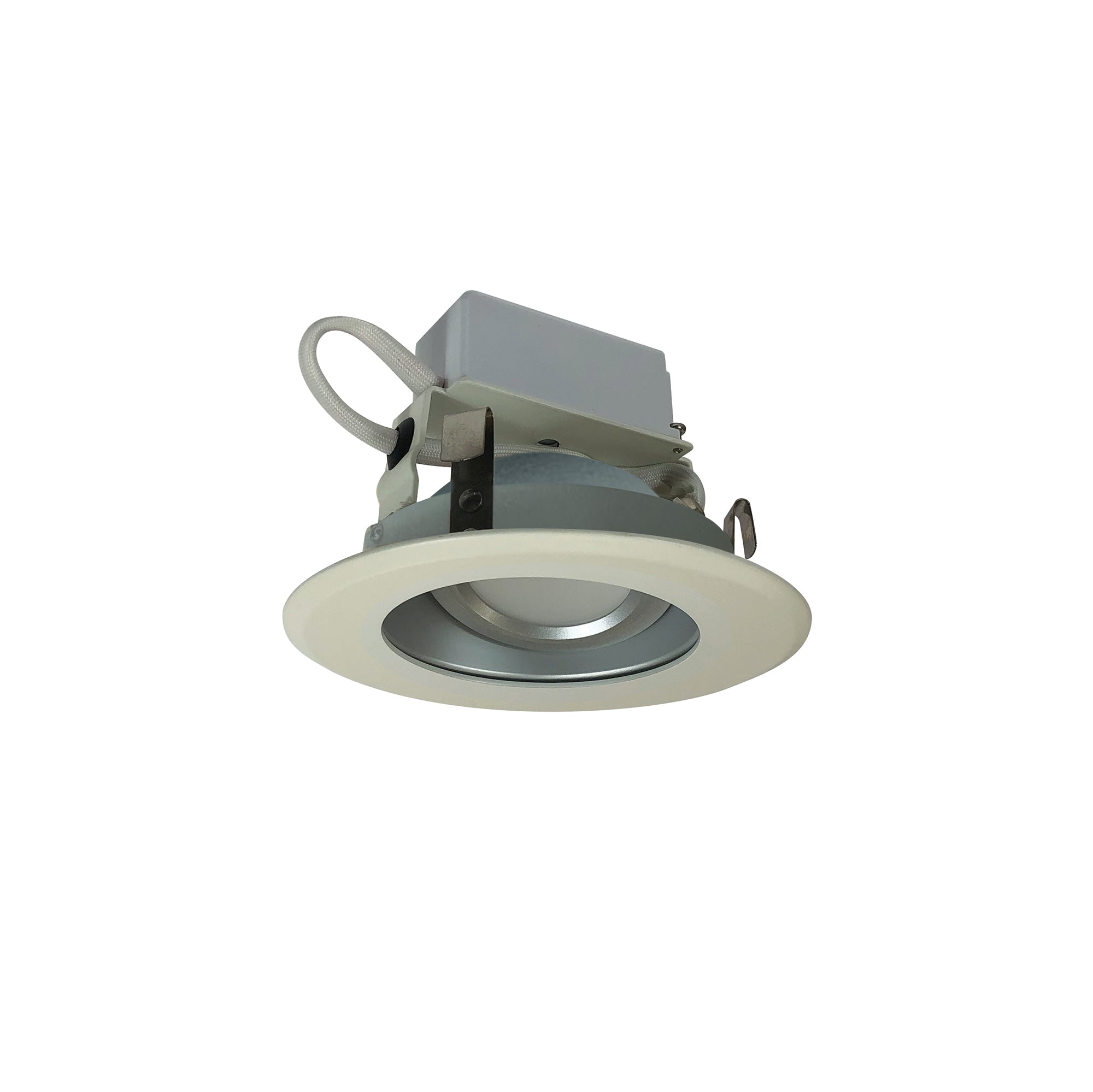 Nora Lighting NLCBC-46927XHZWEM - Recessed - 4 Inch Cobalt Adjustable LED Retrofit, 1000lm / 12W, 2700K, Haze Reflector / White Flange, Pre-Wired for Emergency