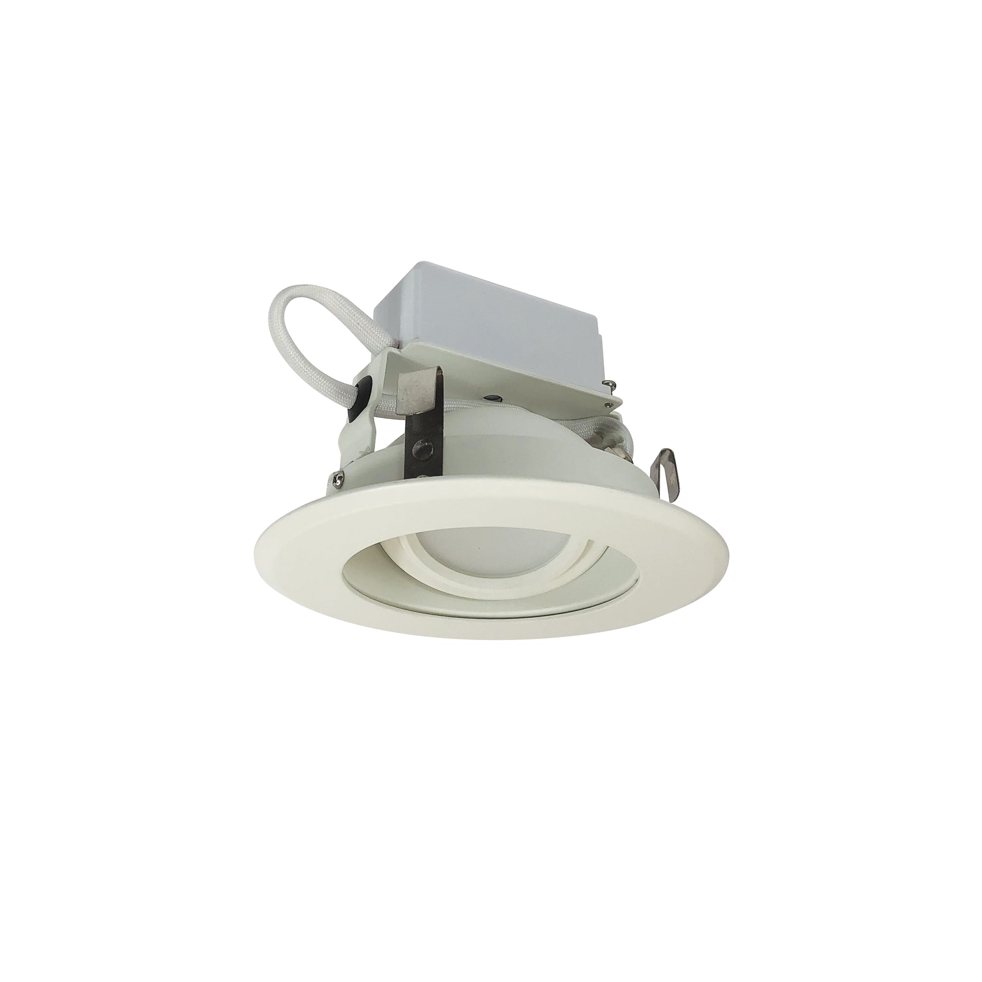 Nora Lighting NLCBC-46927XMPW - Recessed - 4 Inch Cobalt Adjustable LED Retrofit, 1000lm / 12W, 2700K, Matte Powder White Reflector / Matte Powder White Flange