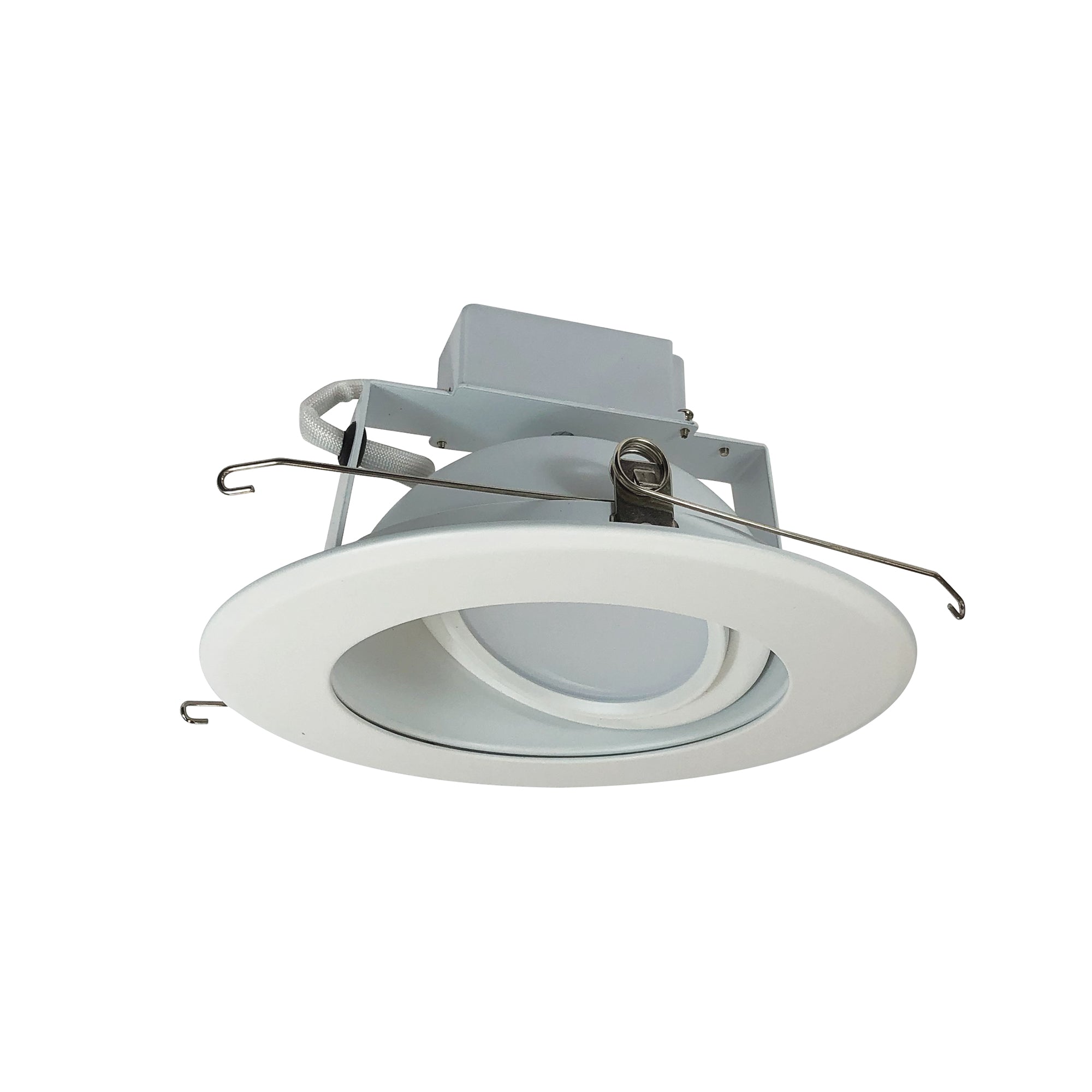 Nora Lighting NLCBC-66930XMPWEM - Recessed - 6 Inch Cobalt Adjustable LED Retrofit, 1200lm / 14W, 3000K, Matte Powder White Reflector / Matte Powder White Flange, Pre-Wired for Emergency