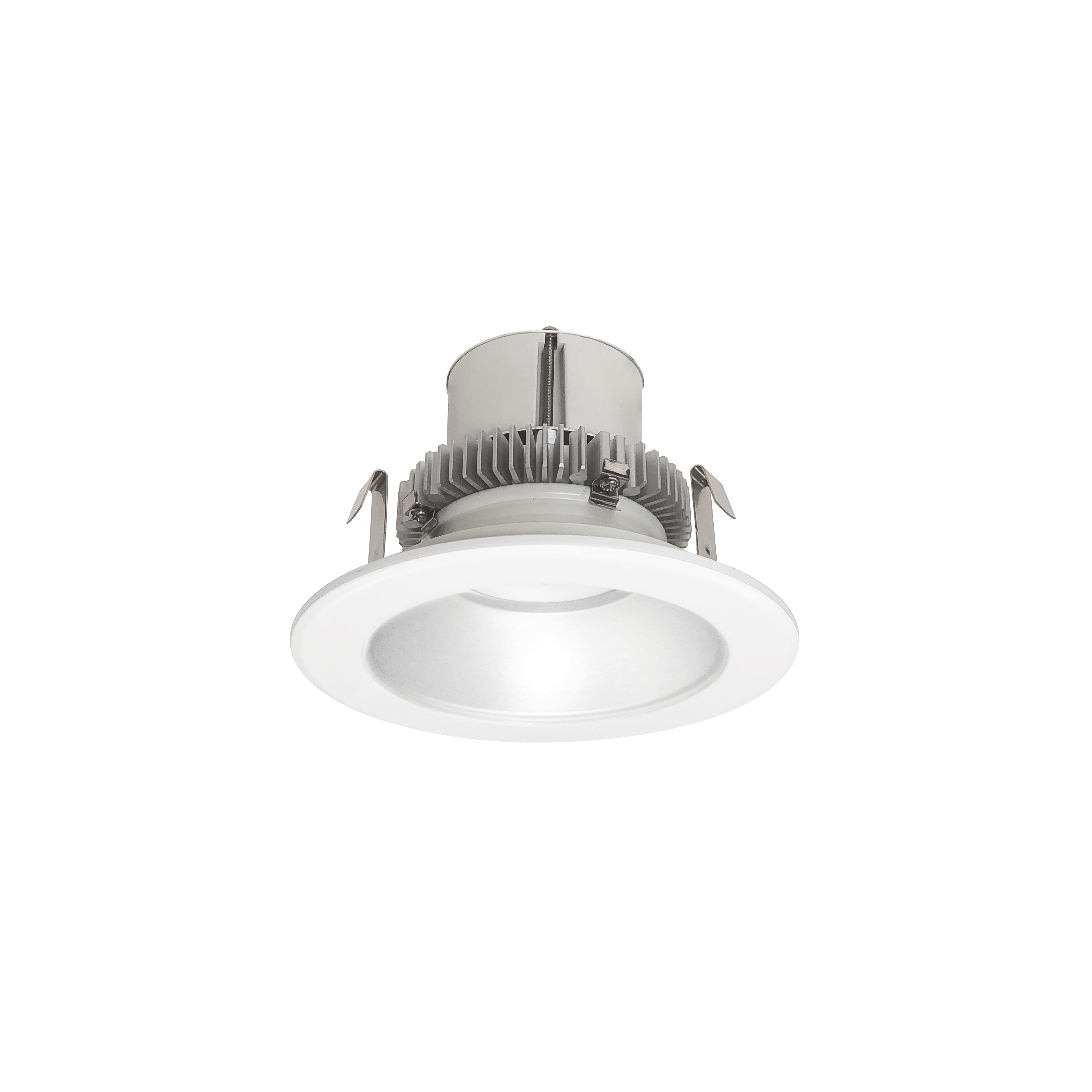 Nora Lighting NLCBC2-45127HZMPW/10 - Recessed - 4 Inch Cobalt Click LED Retrofit, Round Reflector, 1000lm / 12W, 2700K, Haze Reflector / Matte Powder White Flange