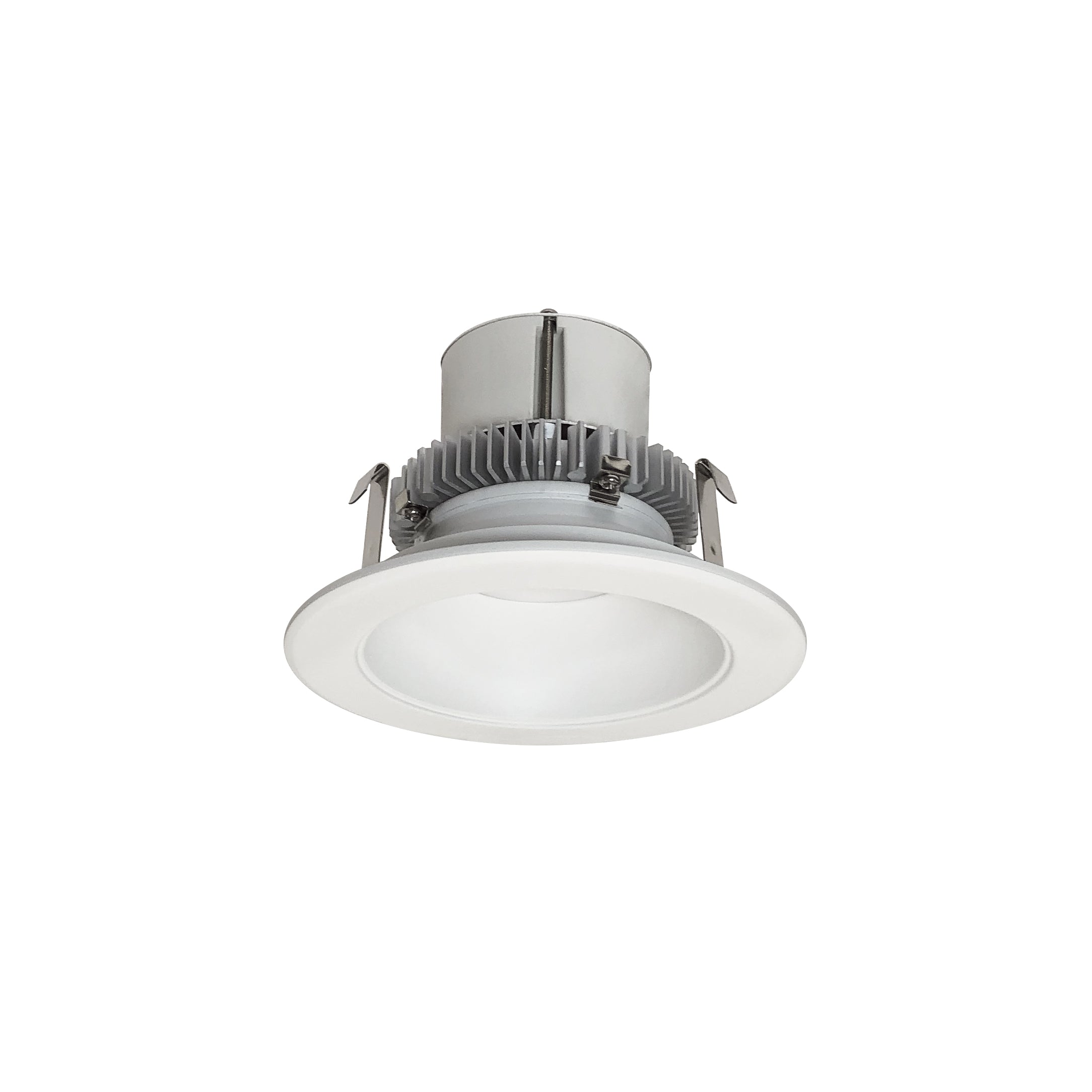 Nora Lighting NLCBC2-45135MPW/10LE4EM - Recessed - 4 Inch Cobalt Click LED Retrofit, Round Reflector, 1000lm / 12W, 3500K, Matte Powder White Reflector / Matte Powder White Flange, 120V-277V input; Triac / ELV / 0-10V dimming, Pre-Wired for Emergency