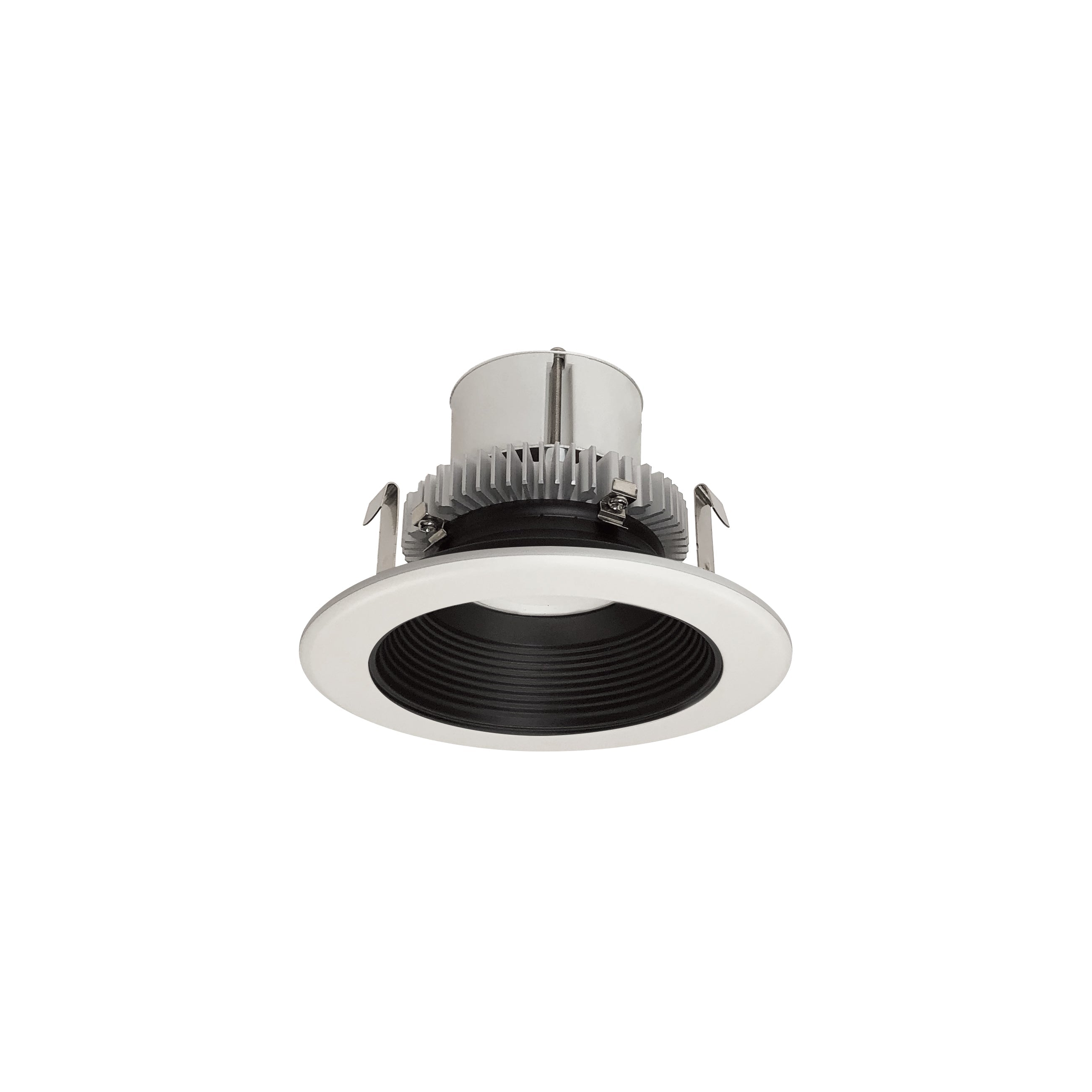 Nora Lighting NLCBC2-45227BW/10EM - Recessed - 4 Inch Cobalt Click LED Retrofit, Baffle, 1000lm / 12W, 2700K, Black Baffle / White Flange, Pre-Wired for Emergency