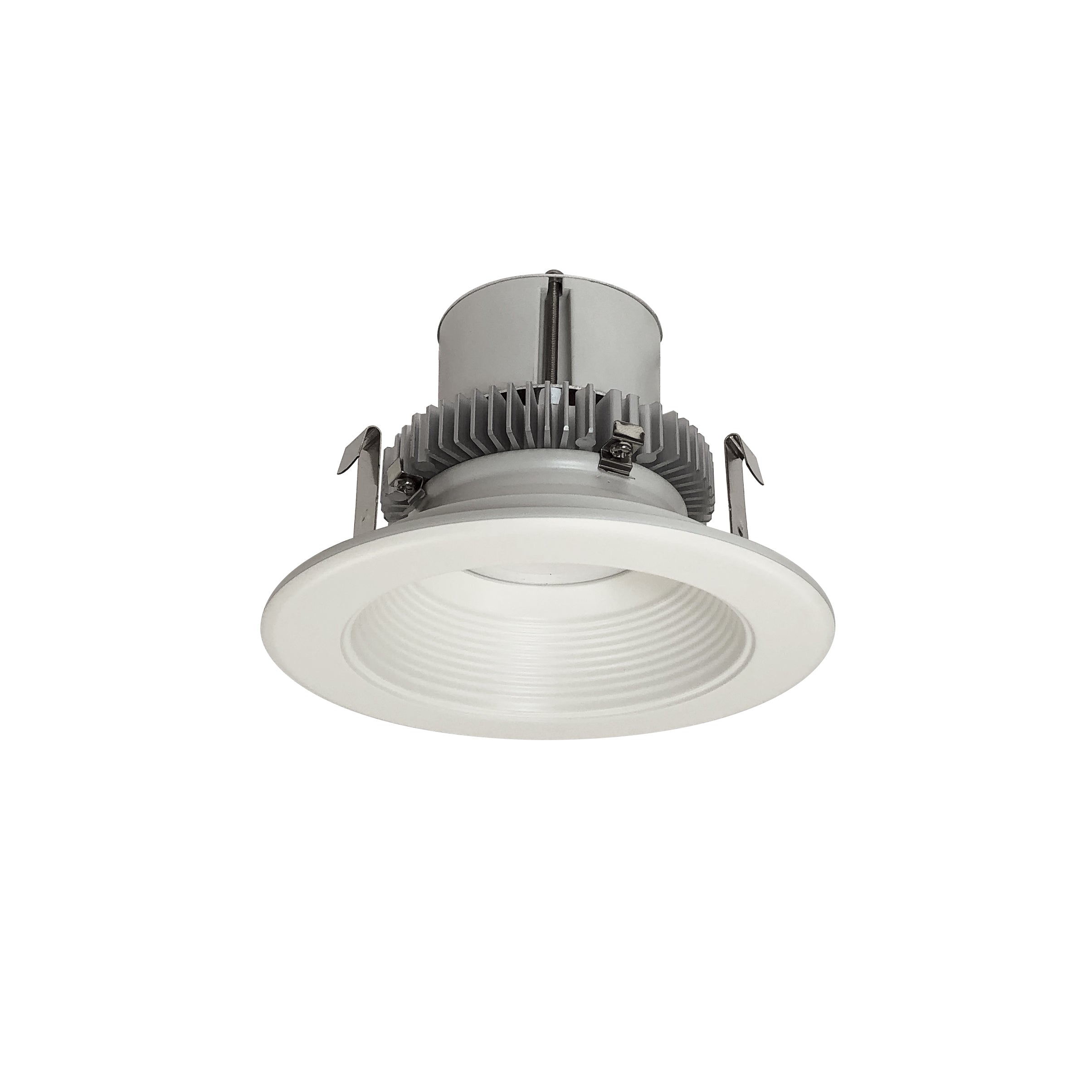 Nora Lighting NLCBC2-45230WW/10EM - Recessed - 4 Inch Cobalt Click LED Retrofit, Baffle, 1000lm / 12W, 3000K, White Baffle / White Flange, Pre-Wired for Emergency