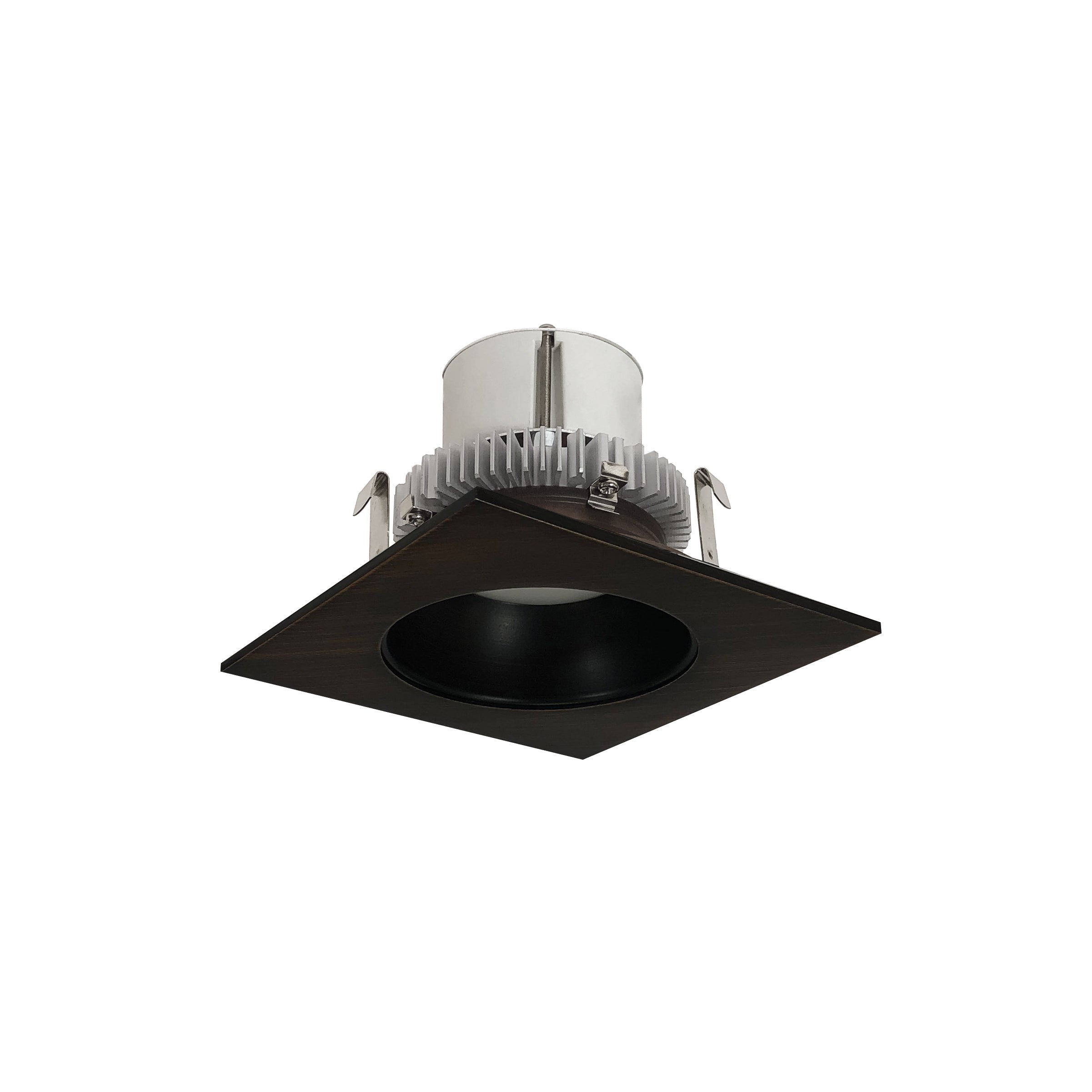 Nora Lighting NLCBC2-45340BZBZ/10LE4 - Recessed - 4 Inch Cobalt Click LED Retrofit, Square Reflector with Round Aperture, 1000lm / 12W, 4000K, Bronze Reflector / Bronze Flange, 120V-277V input; Triac / ELV / 0-10V dimming