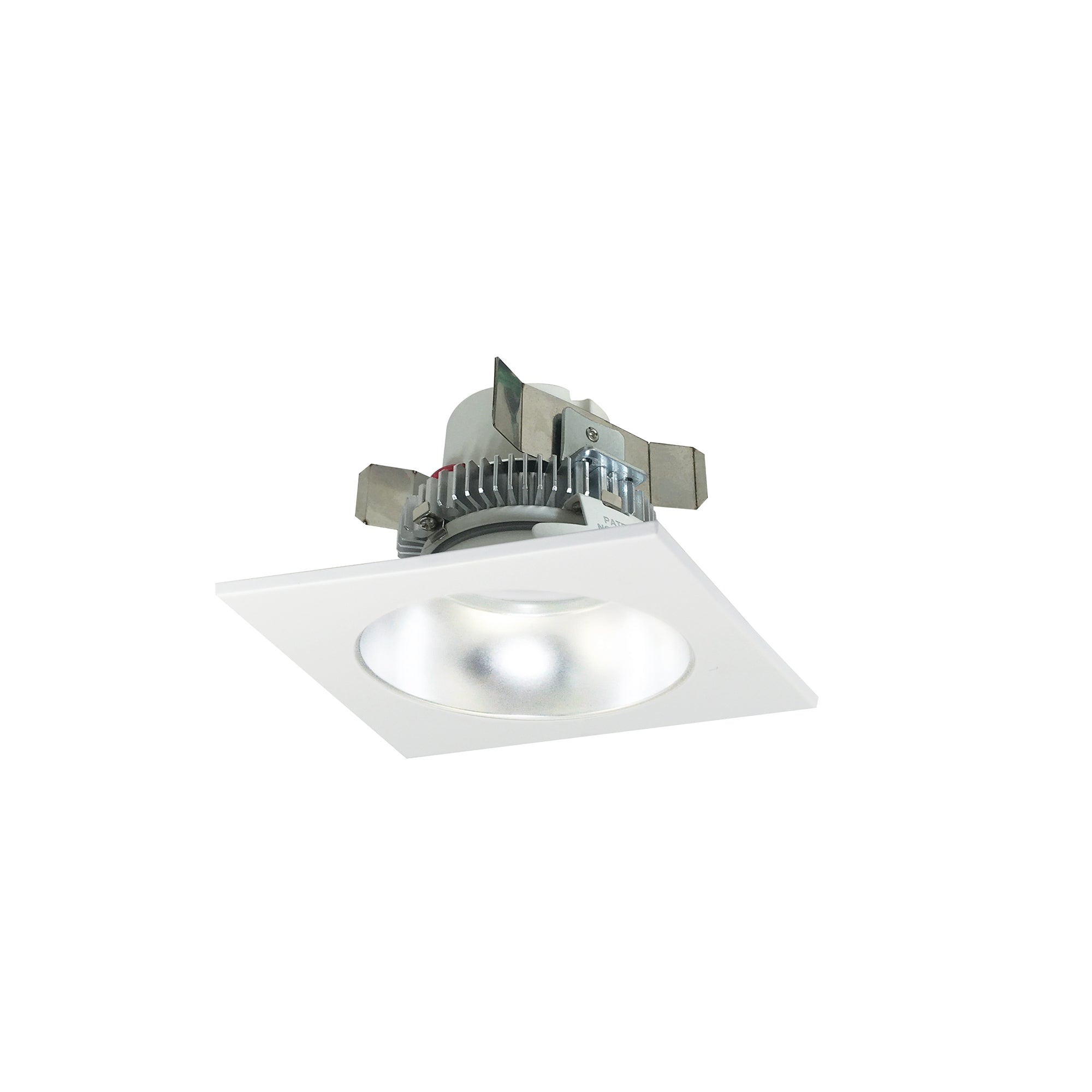 Nora Lighting NLCBC2-45335DW/ALE4 - Recessed - 4 Inch Cobalt Click LED Retrofit, Square Reflector with Round Aperture, 750lm / 10W, 3500K, Diffused Clear Reflector / White Flange, 120V-277V input; Triac / ELV / 0-10V dimming