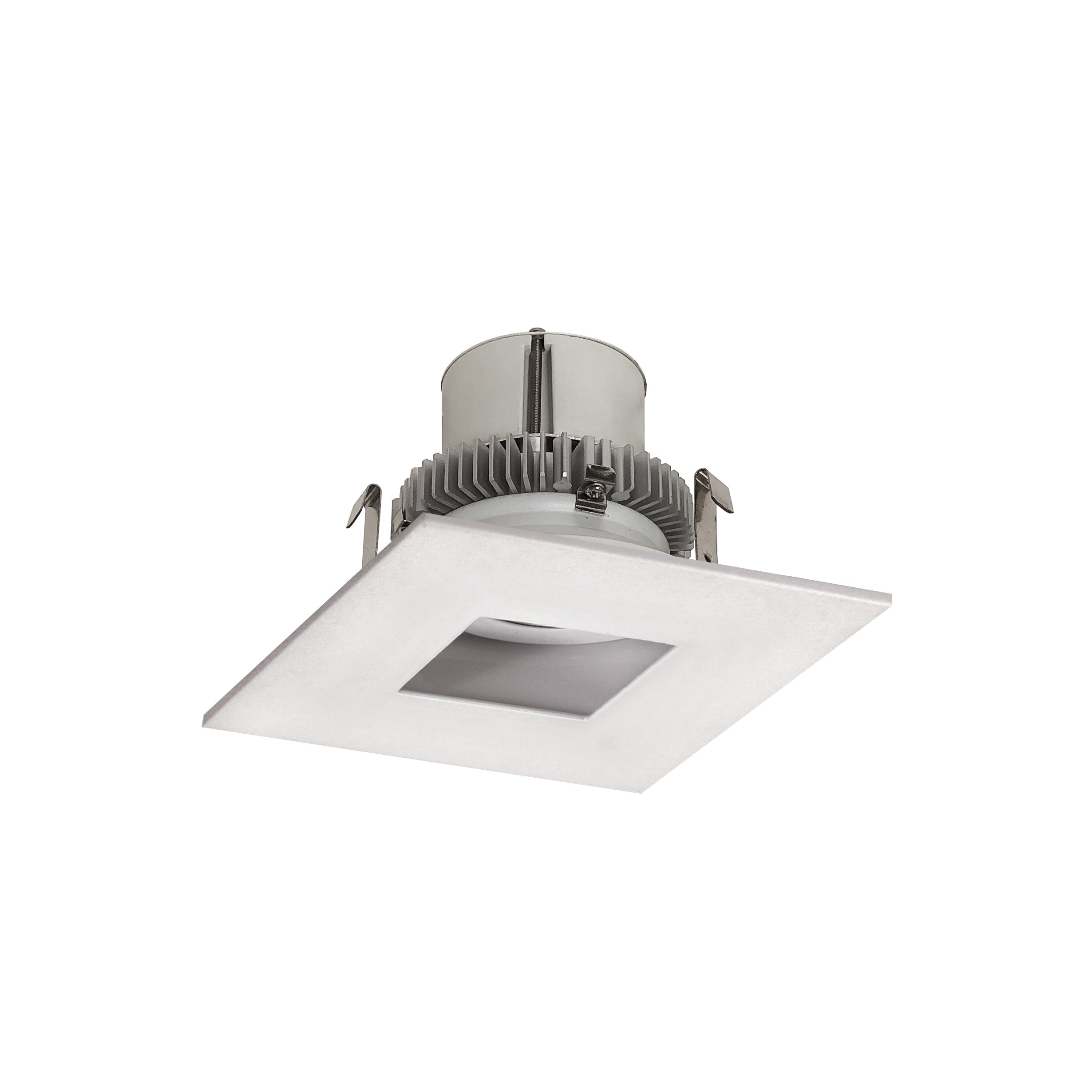 Nora Lighting NLCBC2-45527MPW/10 - Recessed - 4 Inch Cobalt Click LED Retrofit, Square Pinhole, 1000lm / 12W, 2700K, Matte Powder White Flange