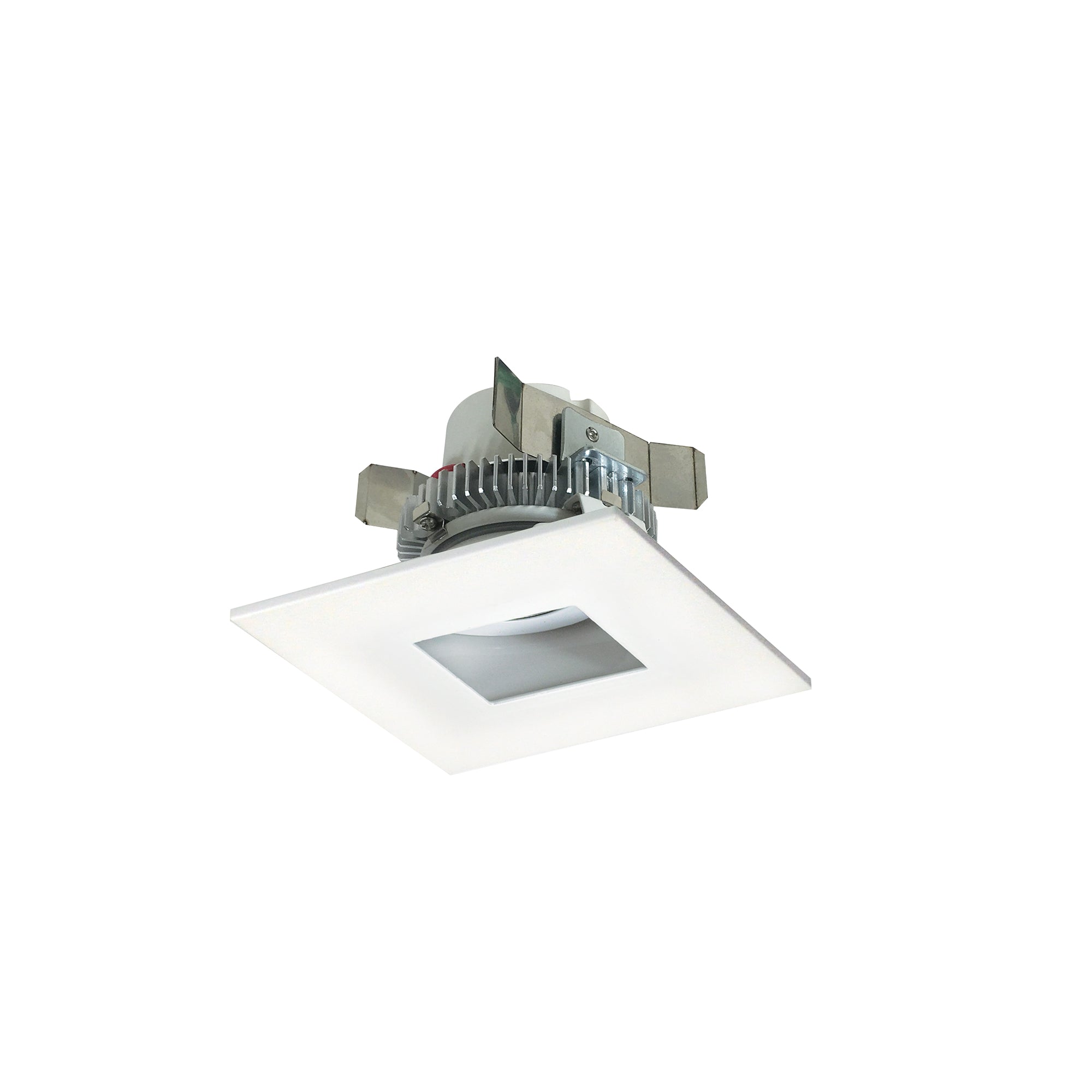 Nora Lighting NLCBC2-45530MPW/ALE4 - Recessed - 4 Inch Cobalt Click LED Retrofit, Square Pinhole, 750lm / 10W, 3000K, Matte Powder White Flange, 120V-277V input; Triac / ELV / 0-10V dimming