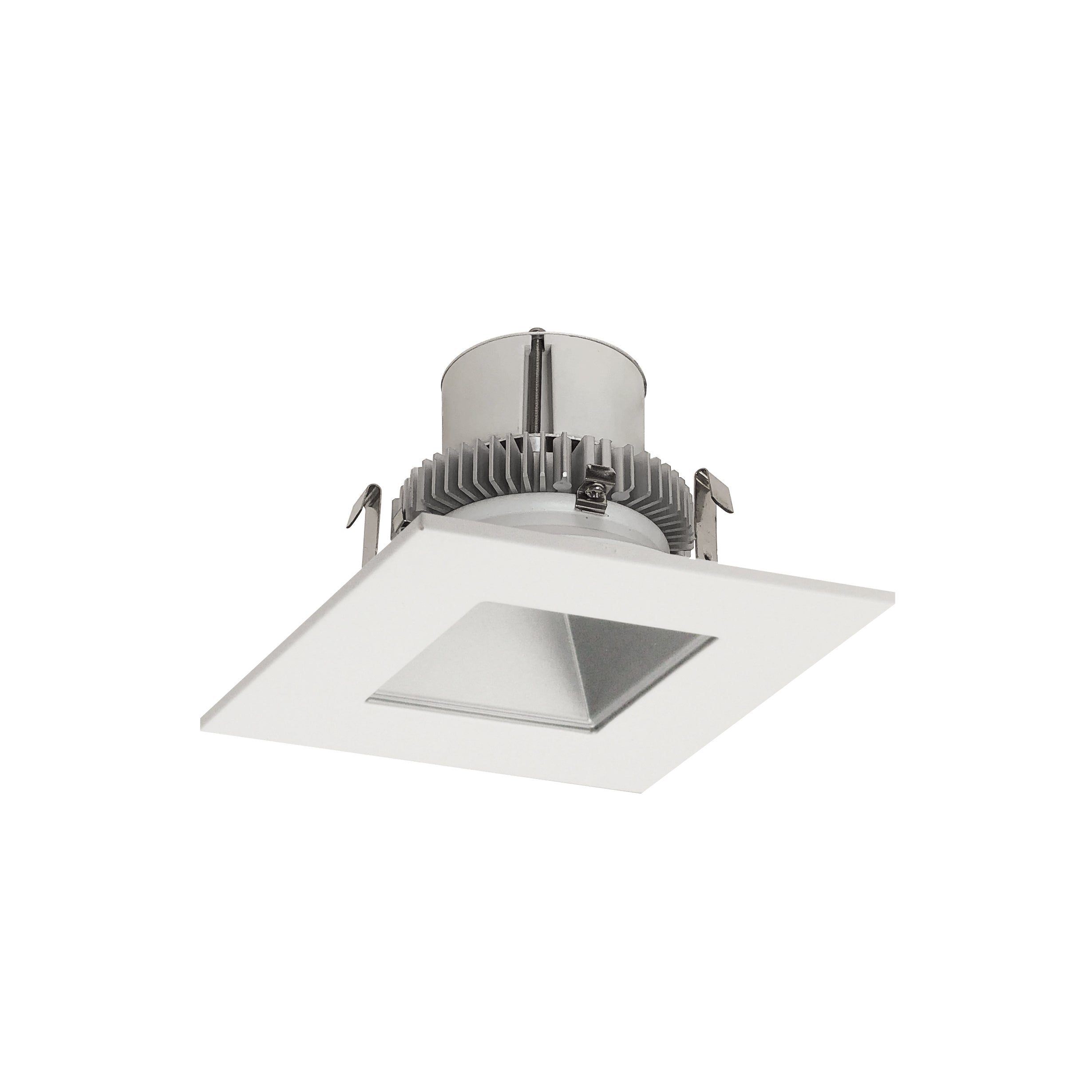 Nora Lighting NLCBC2-45627HZW/10 - Recessed - 4 Inch Cobalt Click LED Retrofit, Square Reflector, 1000lm / 12W, 2700K, Haze Reflector / White Flange