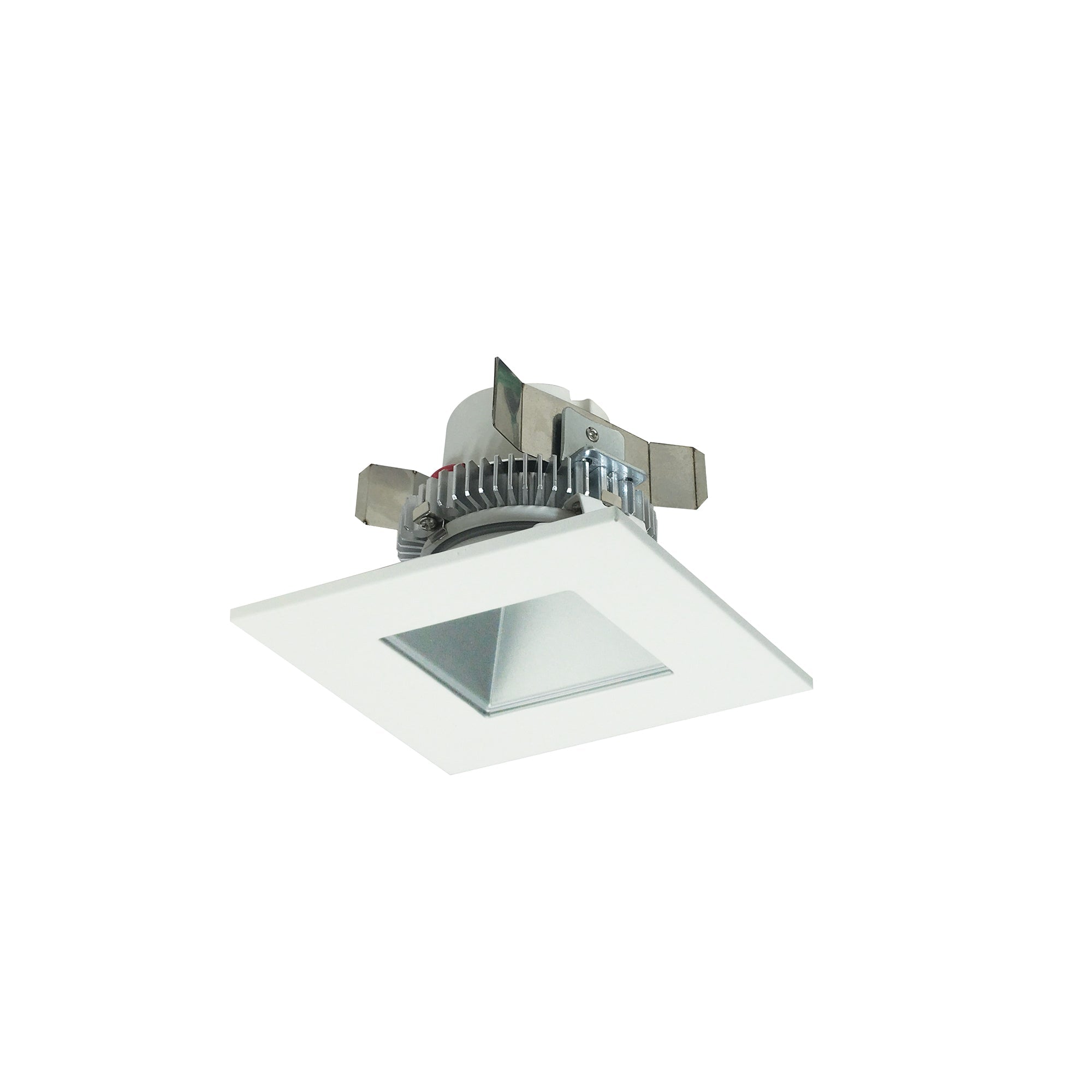 Nora Lighting NLCBC2-45627HZW/ALE4 - Recessed - 4 Inch Cobalt Click LED Retrofit, Square Reflector, 750lm / 10W, 2700K, Haze Reflector / White Flange, 120V-277V input; Triac / ELV / 0-10V dimming