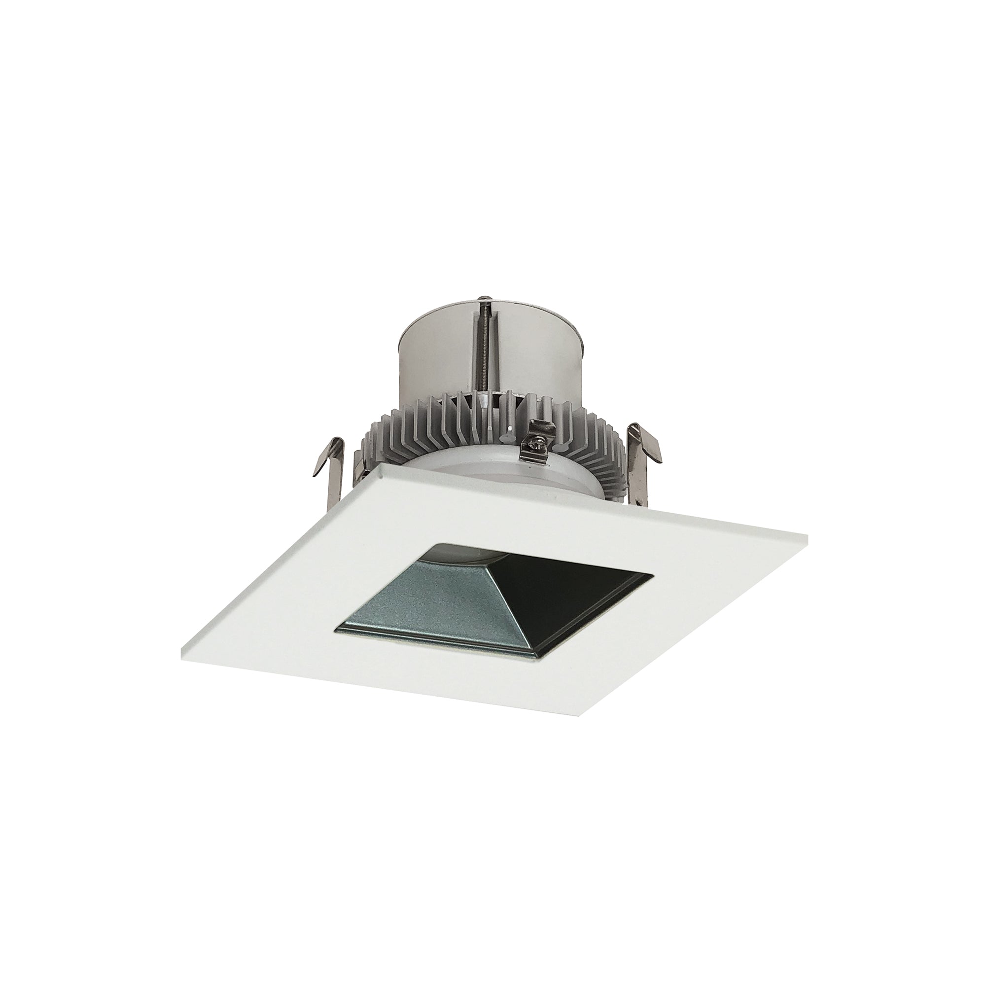 Nora Lighting NLCBC2-45627PW/10 - Recessed - 4 Inch Cobalt Click LED Retrofit, Square Reflector, 1000lm / 12W, 2700K, Pewter Reflector / White Flange