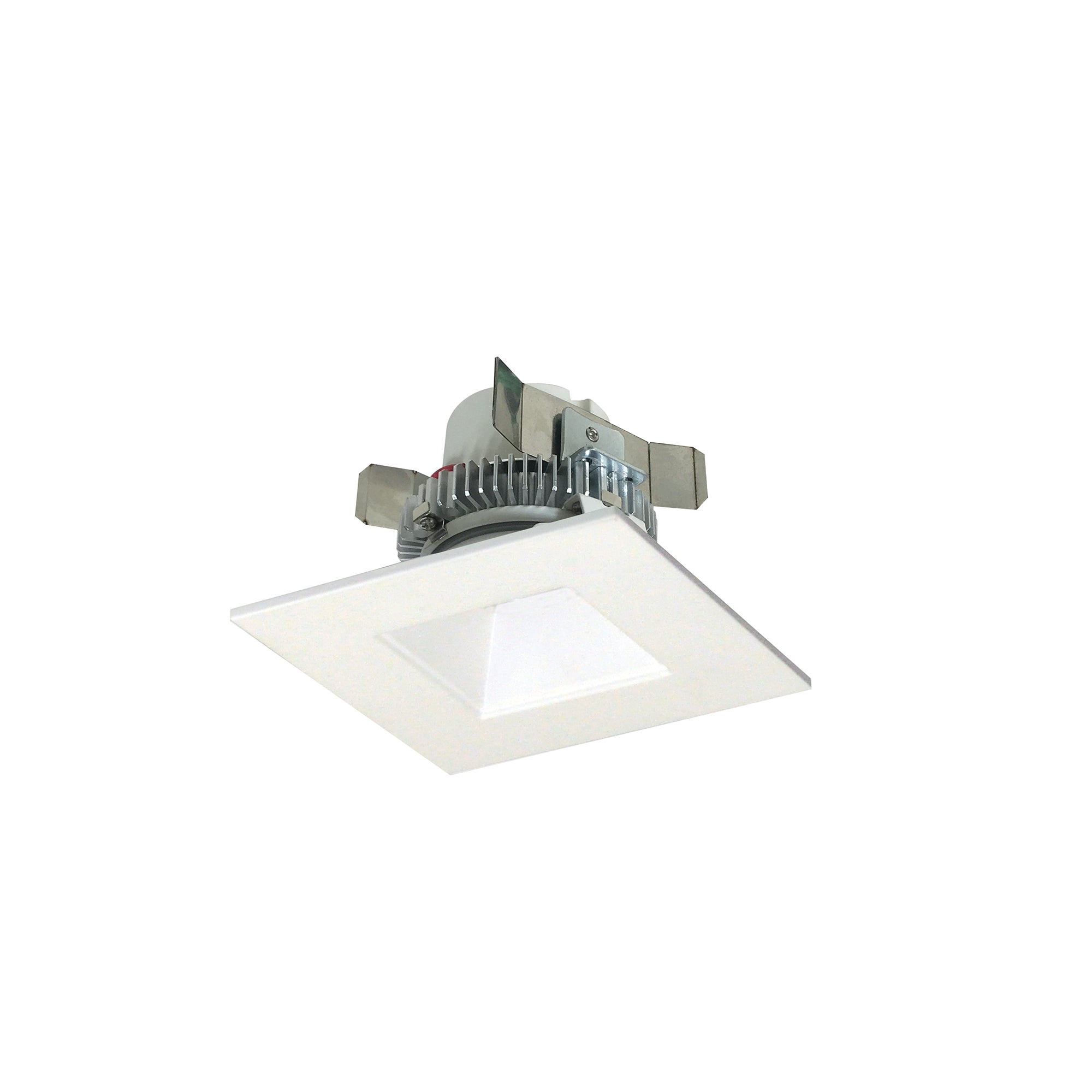 Nora Lighting NLCBC2-45635PW/A - Recessed - 4 Inch Cobalt Click LED Retrofit, Square Reflector, 750lm / 10W, 3500K, Pewter Reflector / White Flange