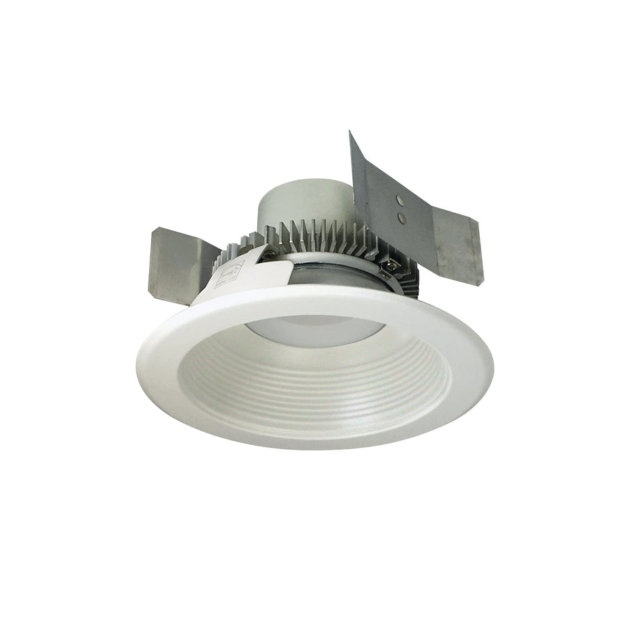 Nora NLCBC2-55235WW/A 5 inch Cobalt Click Round Retrofit Baffle, 750lm / 10W, 3500K, White Baffle / White Flange