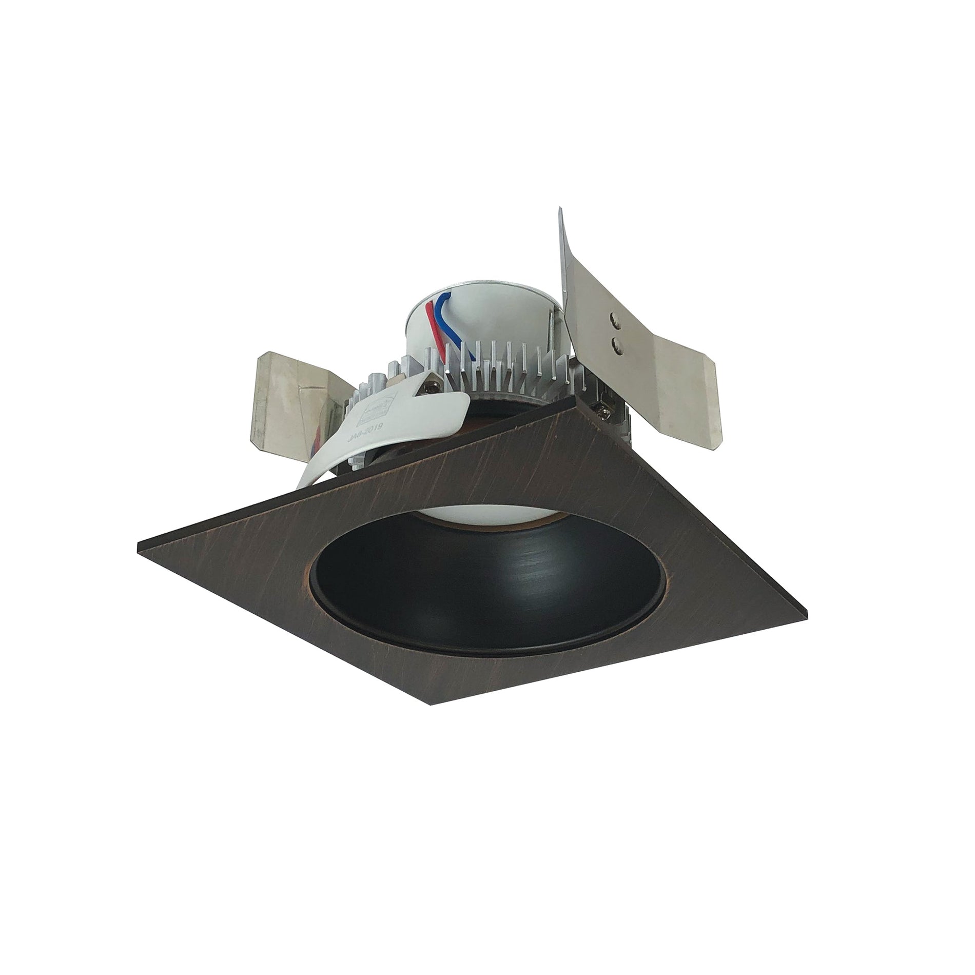 Nora NLCBC2-55335BZBZ/A 5 inch Cobalt Click Square Retrofit Reflector with Round Aperture, 750lm / 10W, 3500K, Bronze Reflector / Bronze Flange