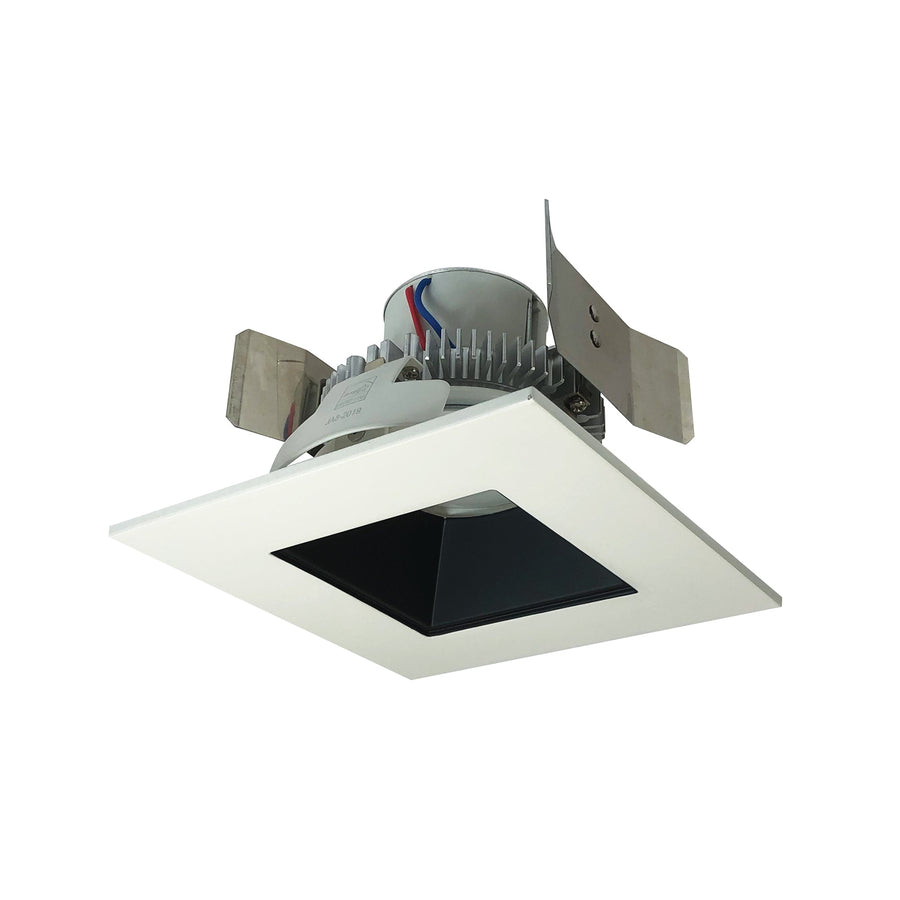 Nora NLCBC2-55635BW/A 5 inch Cobalt Click Square Retrofit Reflector with Square Aperture, 750lm / 10W, 3500K, Black Reflector / White Flange