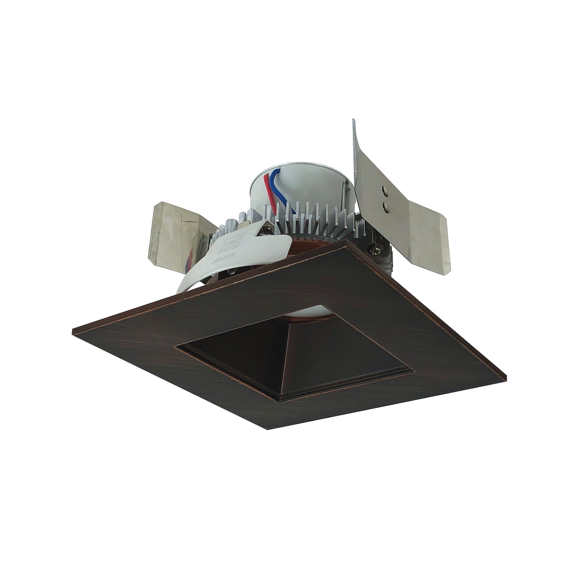 Nora NLCBC2-55635BZBZ/A 5 inch Cobalt Click Square Retrofit Reflector with Square Aperture, 750lm / 10W, 3500K, Bronze Reflector / Bronze Flange, 120-277V input; Phase or 0-10V dimming