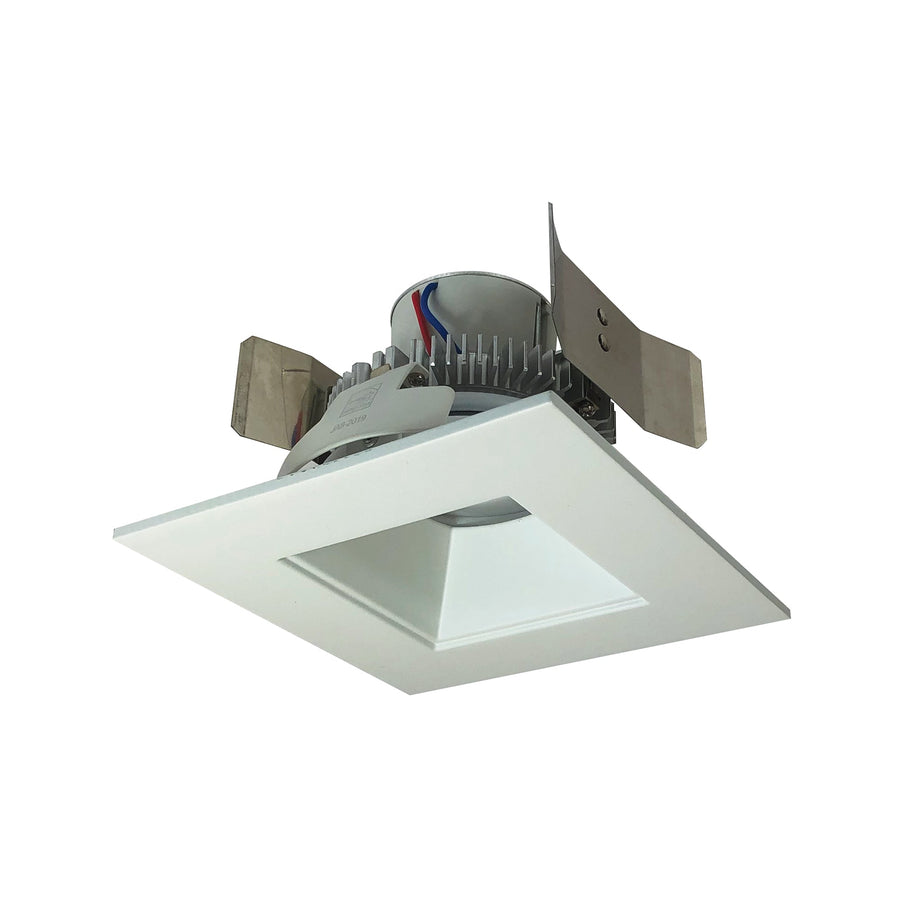 Nora NLCBC2-55635MPW/A 5 inch Cobalt Click Square Retrofit Reflector with Square Aperture, 750lm / 10W, 3500K, Matte Powder White Reflector / Matte Powder White Flange