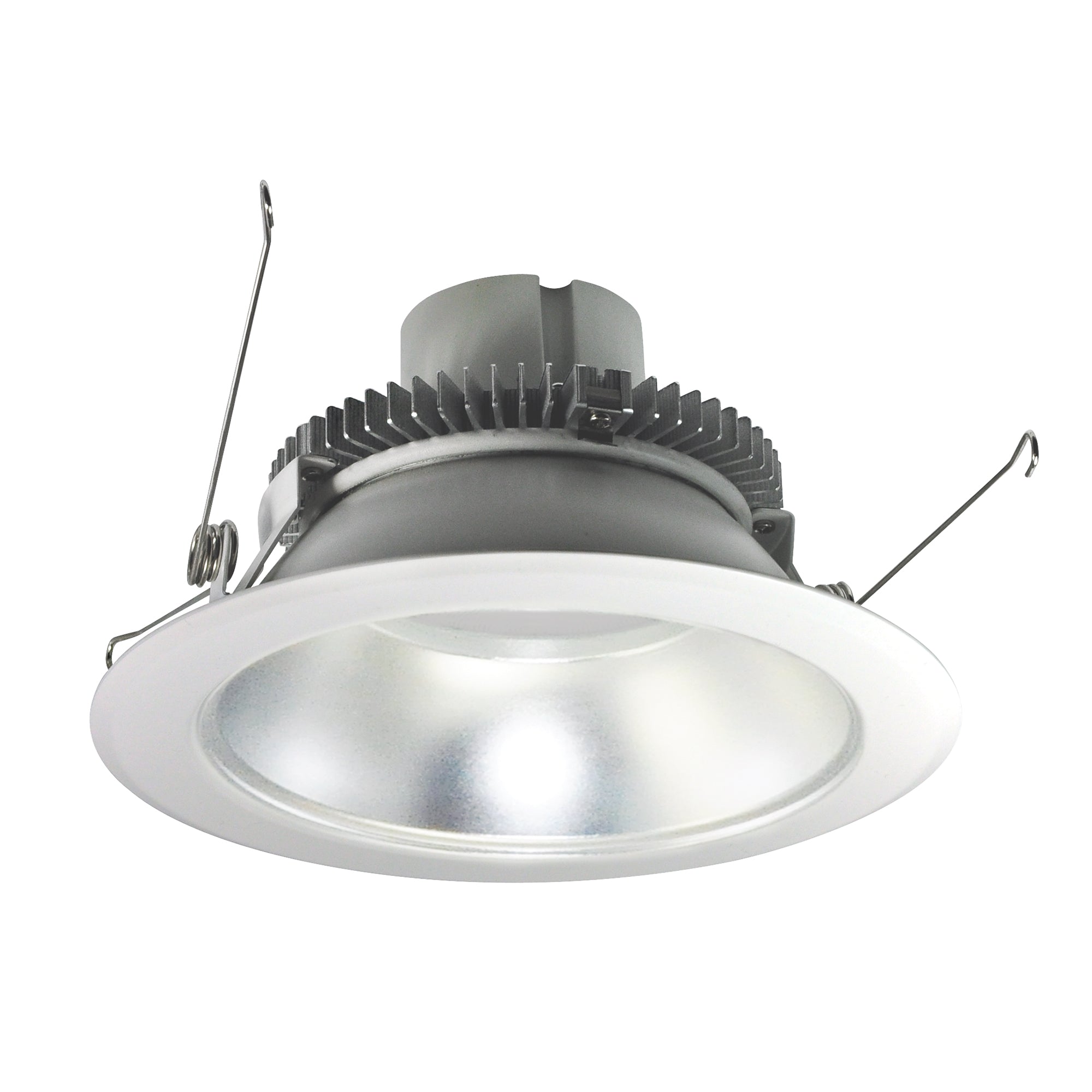 Nora Lighting NLCBC2-65130DW/10LE4 - Recessed - 6 Inch Cobalt Click LED Retrofit, Round Reflector, 1000lm / 12W, 3000K, Diffused Clear Reflector / White Flange, 120V-277V input; Triac / ELV / 0-10V dimming