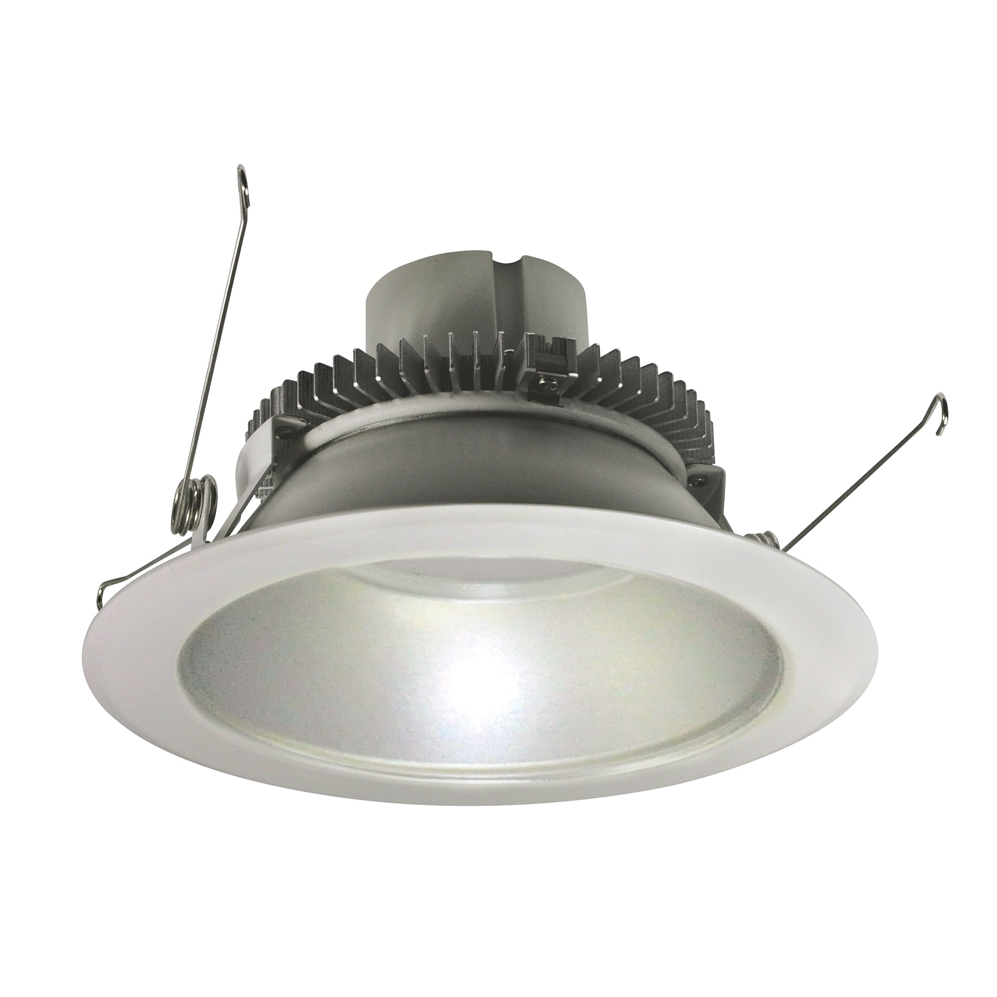 Nora Lighting NLCBC2-65140HZW/ALE4EM - Recessed - 6 Inch Cobalt Click LED Retrofit, Round Reflector, 750lm / 10W, 4000K, Haze Reflector / White Flange, 120V-277V input; Triac / ELV / 0-10V dimming, Pre-Wired for Emergency