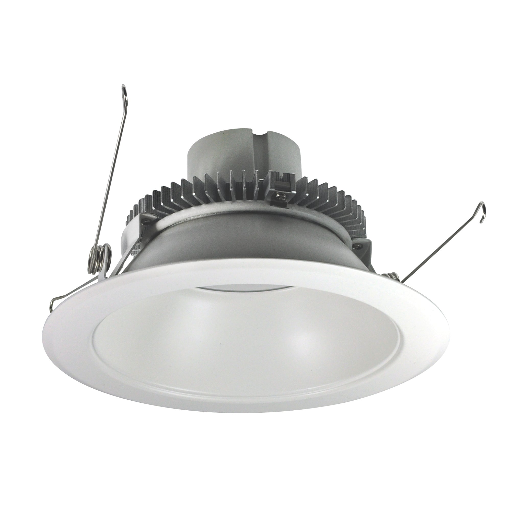 Nora Lighting NLCBC2-65130WW/ALE4EM - Recessed - 6 Inch Cobalt Click LED Retrofit, Round Reflector, 750lm / 10W, 3000K, White Reflector / White Flange, 120V-277V input; Triac / ELV / 0-10V dimming, Pre-Wired for Emergency