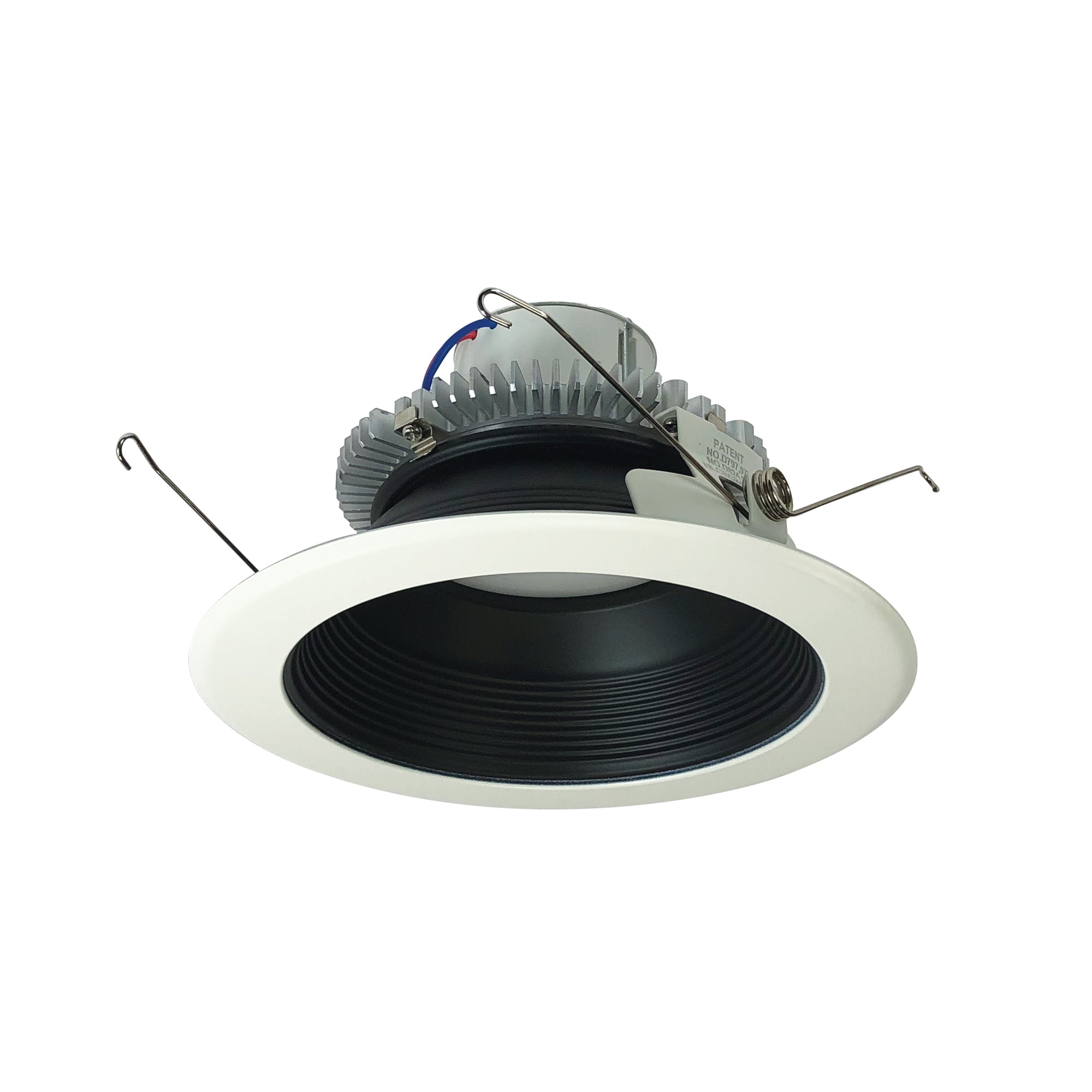 Nora Lighting NLCBC2-65240BW/10LE4EM - Recessed - 6 Inch Cobalt Click LED Retrofit, Baffle, 1000lm / 12W, 4000K, Black Baffle / White Flange, 120V-277V input; Triac / ELV / 0-10V dimming, Pre-Wired for Emergency