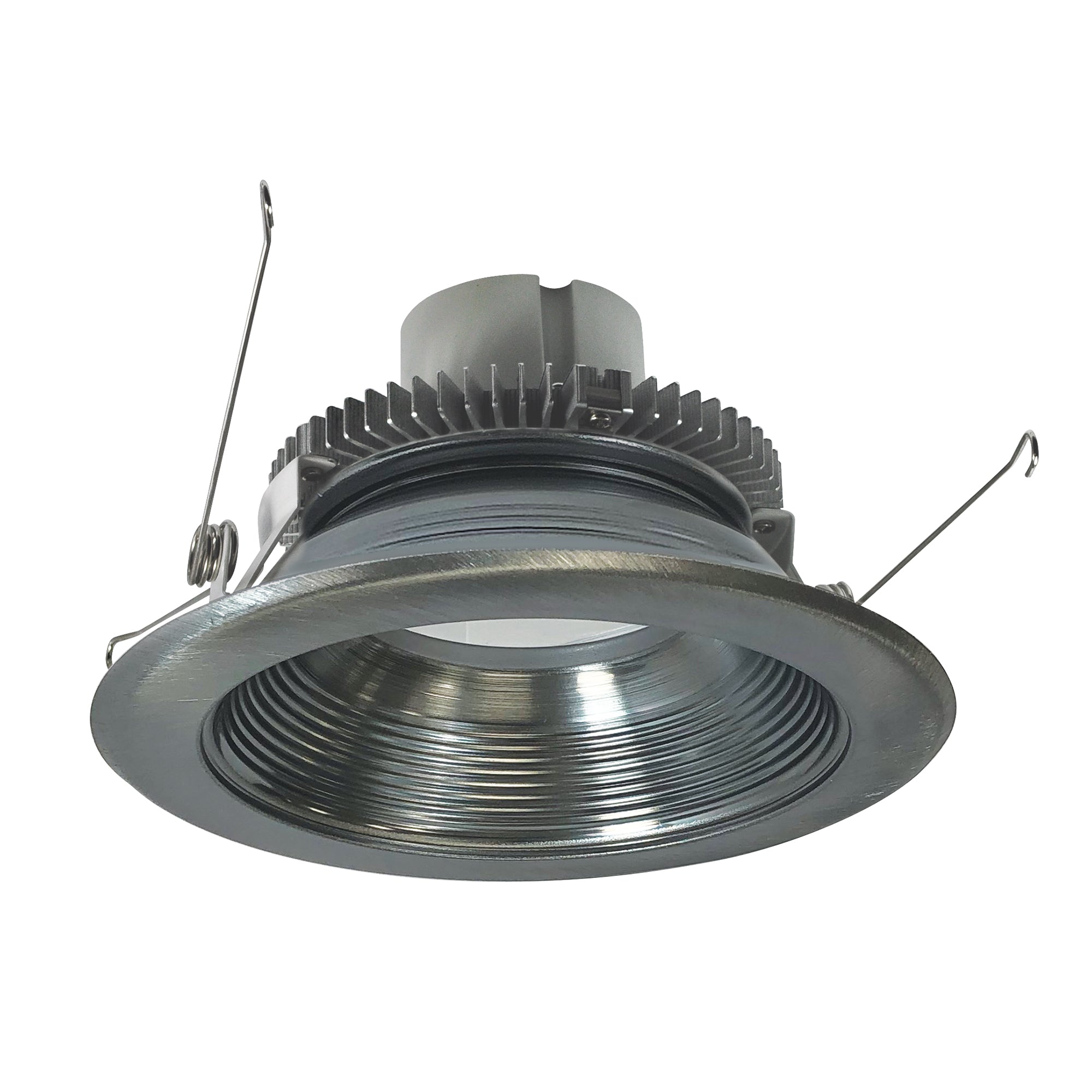 Nora Lighting NLCBC2-65227NN/10LE4 - Recessed - 6 Inch Cobalt Click LED Retrofit, Baffle, 1000lm / 12W, 2700K, Natural Metal Baffle / Natural Metal Flange, 120V-277V input; Triac / ELV / 0-10V dimming