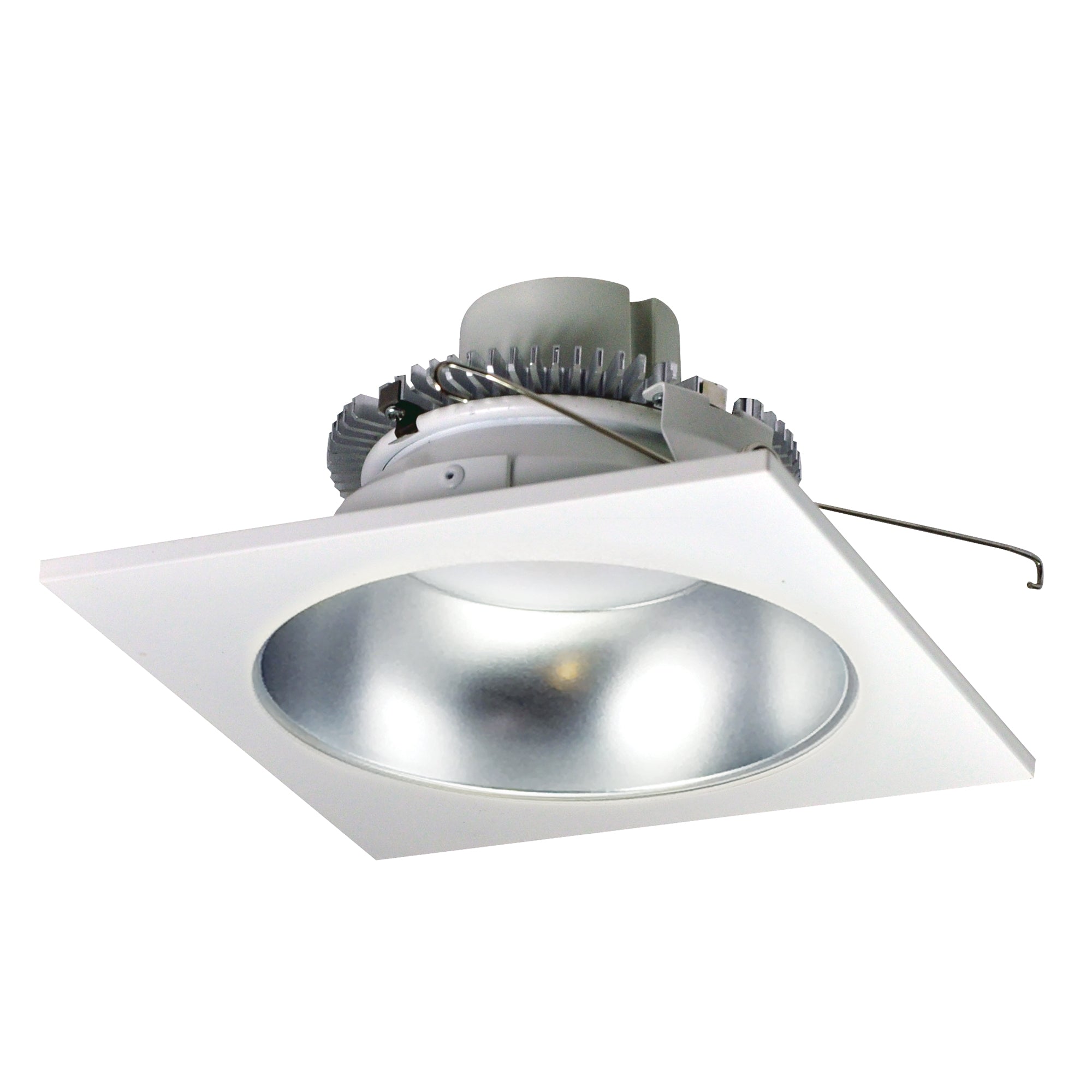 Nora Lighting NLCBC2-65335DW/ALE4 - Recessed - 6 Inch Cobalt Click LED Retrofit, Square Reflector with Round Aperture, 750lm / 10W, 3500K, Diffused Clear Reflector / White Flange, 120V-277V input; Triac / ELV / 0-10V dimming