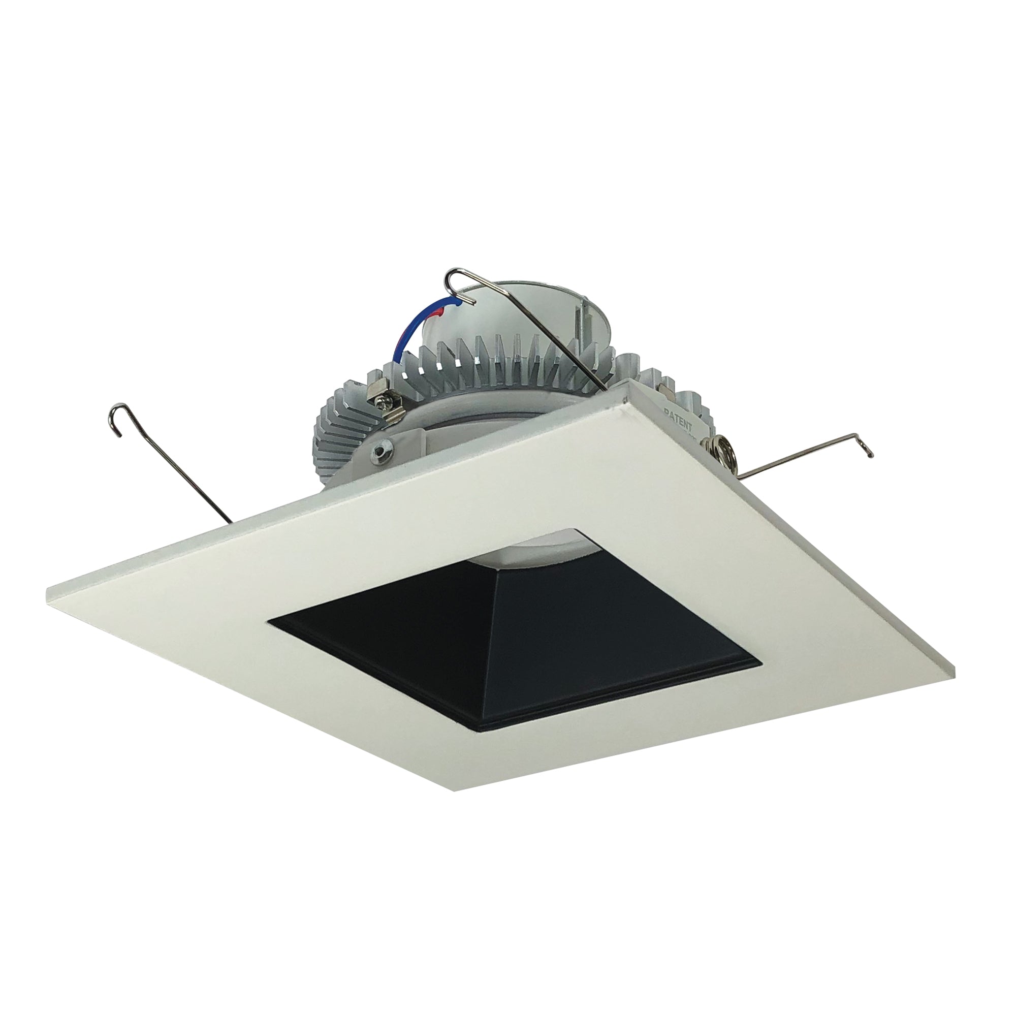 Nora Lighting NLCBC2-65627BW/10 - Recessed - 6 Inch Cobalt Click LED Retrofit, Square Reflector, 1000lm / 12W, 2700K, Black Reflector / White Flange