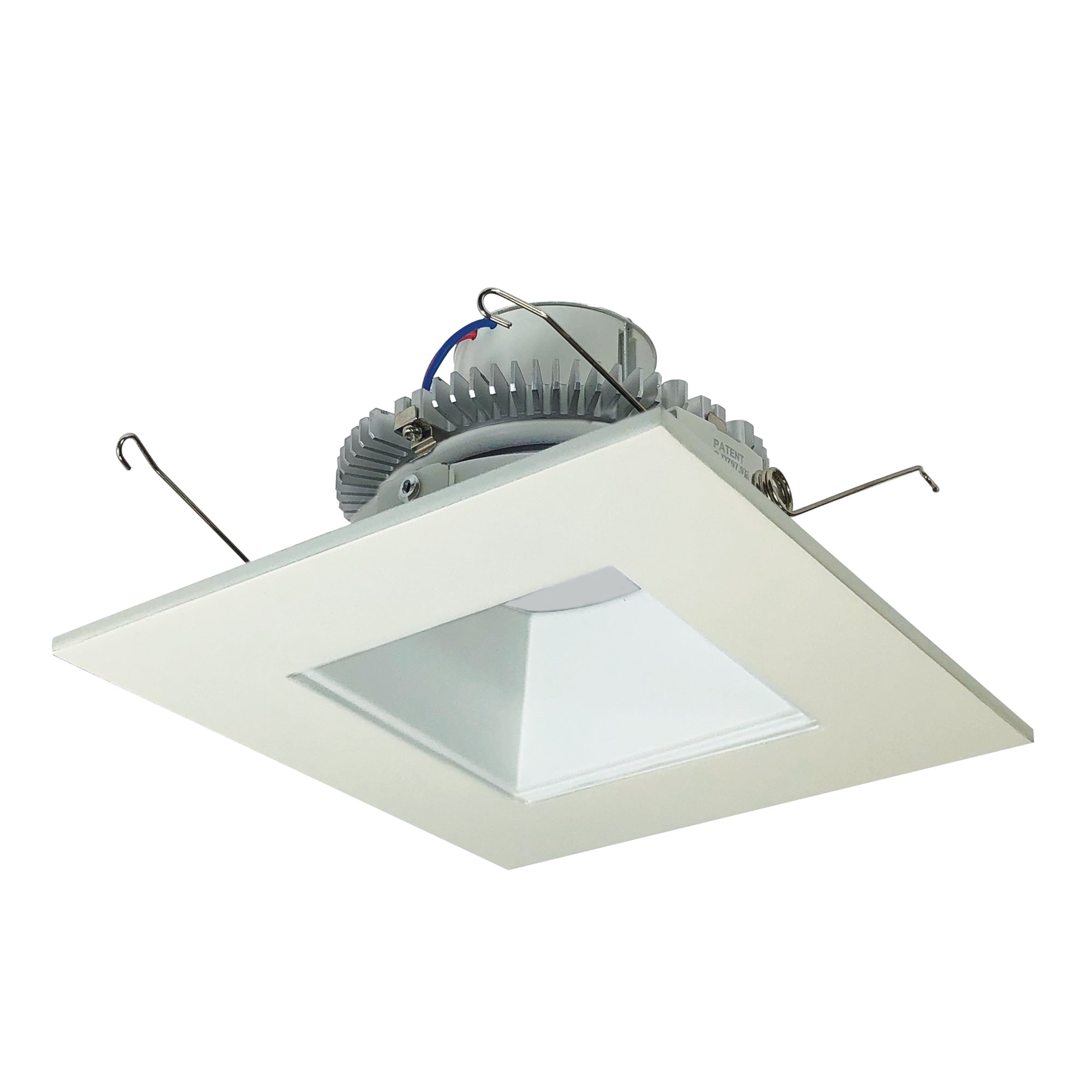 Nora Lighting NLCBC2-65630MPW/10EM - Recessed - 6 Inch Cobalt Click LED Retrofit, Square Reflector, 1000lm / 12W, 3000K, Matte Powder White Reflector / Matte Powder White Flange, Pre-Wired for Emergency