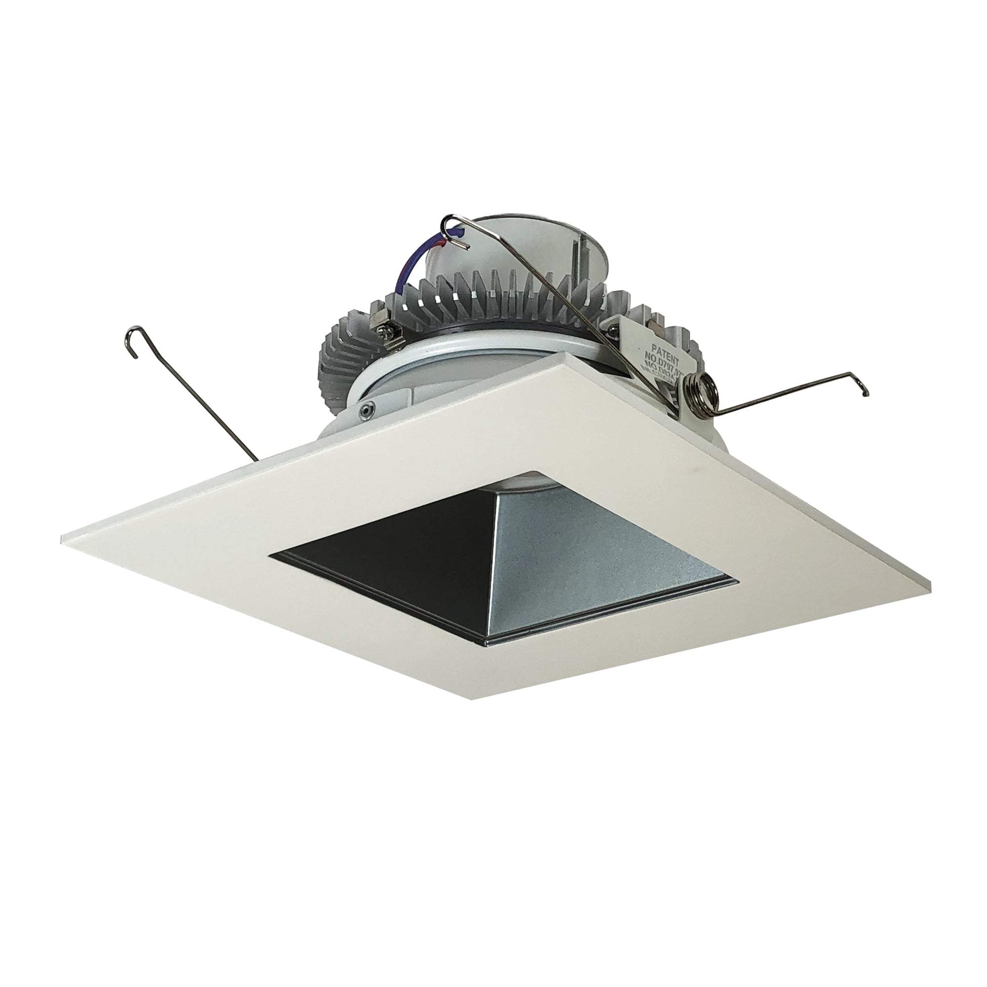 Nora Lighting NLCBC2-65627PW/10 - Recessed - 6 Inch Cobalt Click LED Retrofit, Square Reflector, 1000lm / 12W, 2700K, Pewter Reflector / White Flange