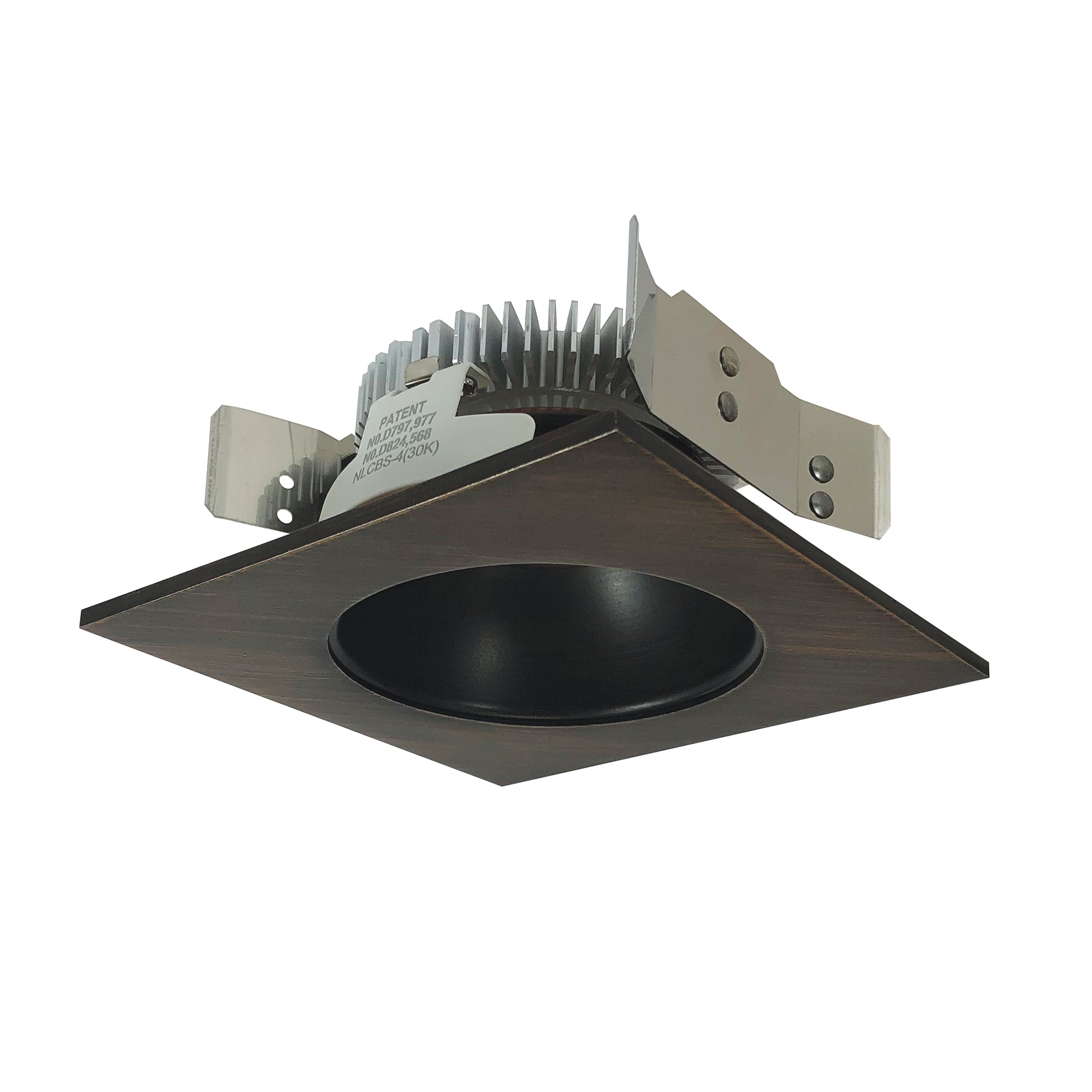 Nora Lighting NLCBS-4538527BZ - Recessed - 4 Inch Cobalt Shallow High Lumen LED Trim, Square/Round Reflector, 850lm, 2700K, Bronze