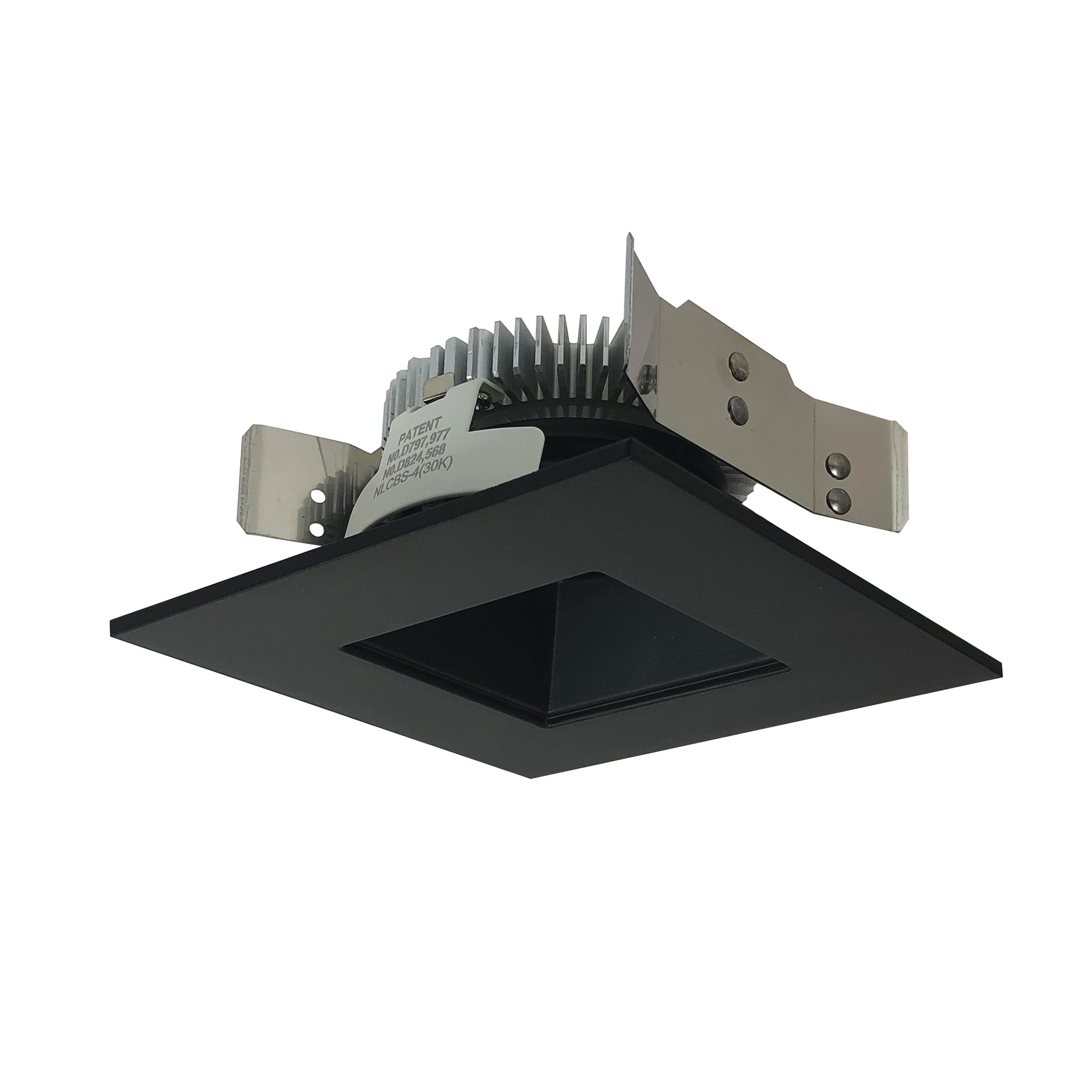 Nora Lighting NLCBS-4561240BB - Recessed - 4 Inch Cobalt Shallow High Lumen LED Trim, Square/Square Regress, 1250lm, 4000K, Black